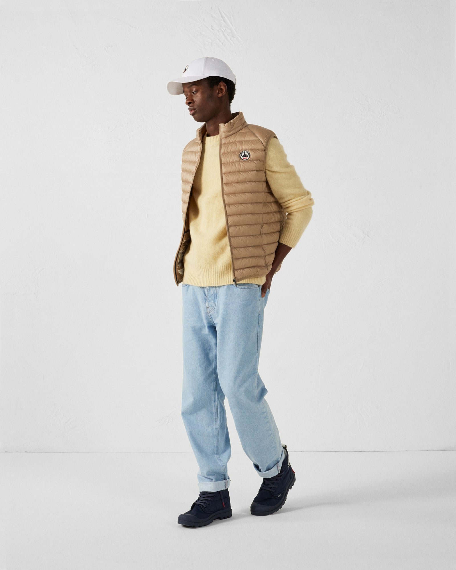 Sleeveless puffer jacket Tom JOTT Beige