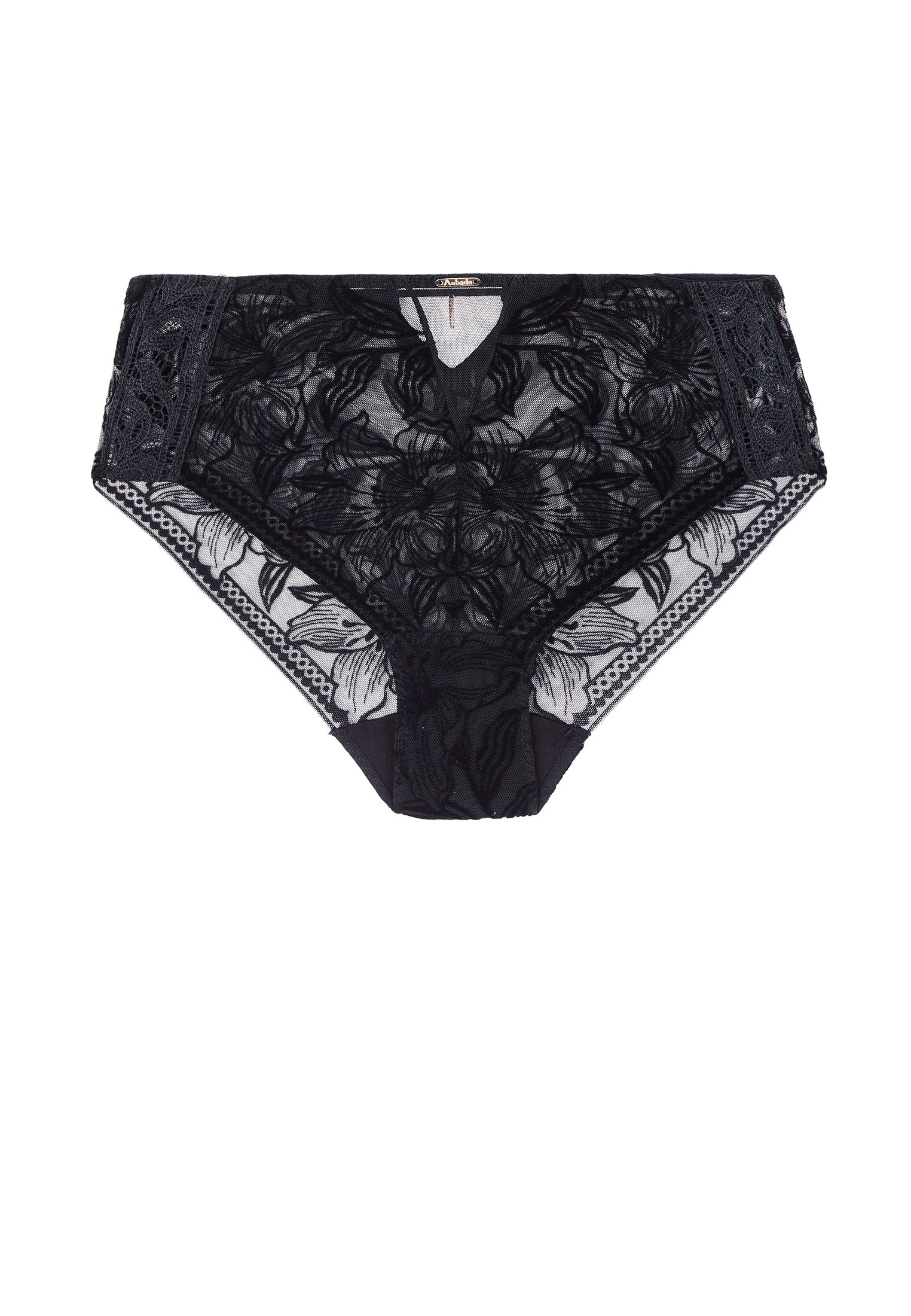 High-waisted lace panties AUBADE Black