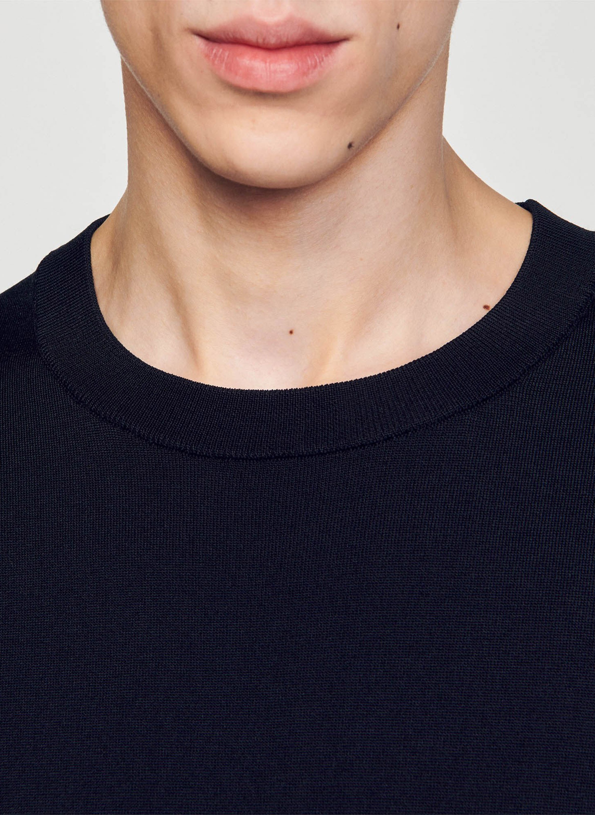 Regular-fit round-neck T-shirt SANDRO Black