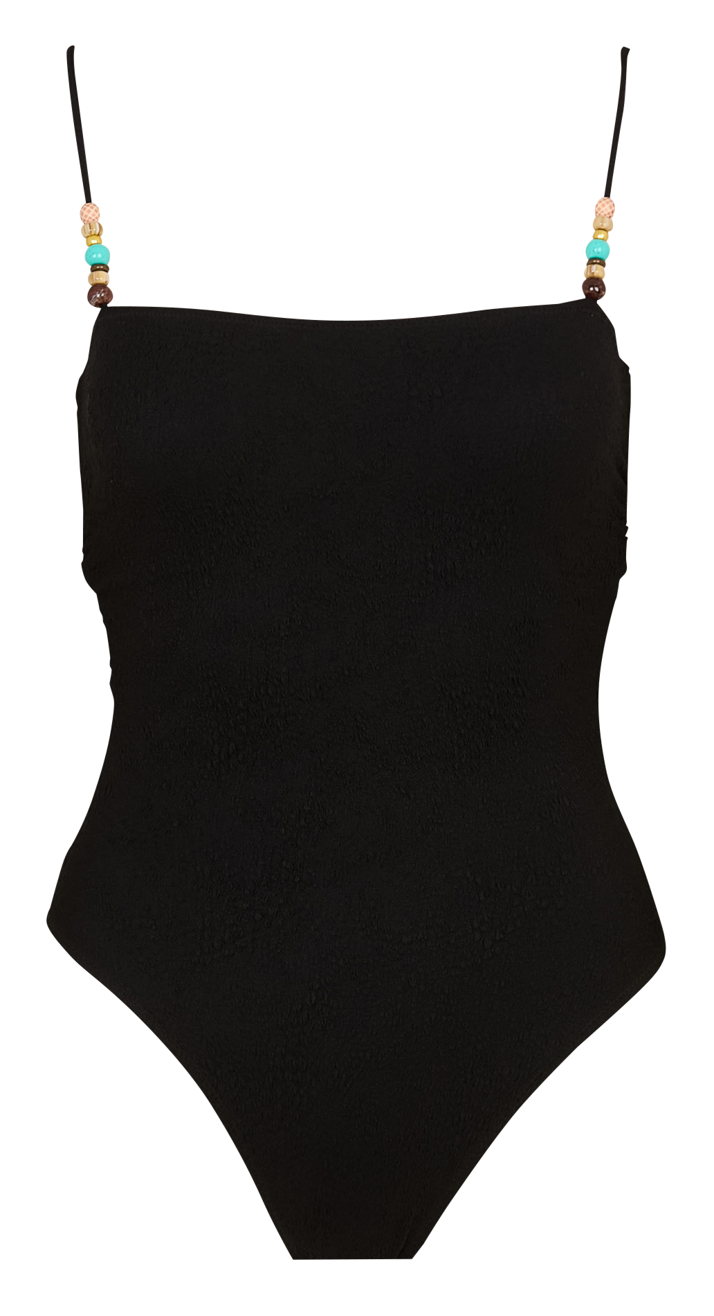 Maillot 1 pièce uni avec lacets au dos BANANA MOON Noir