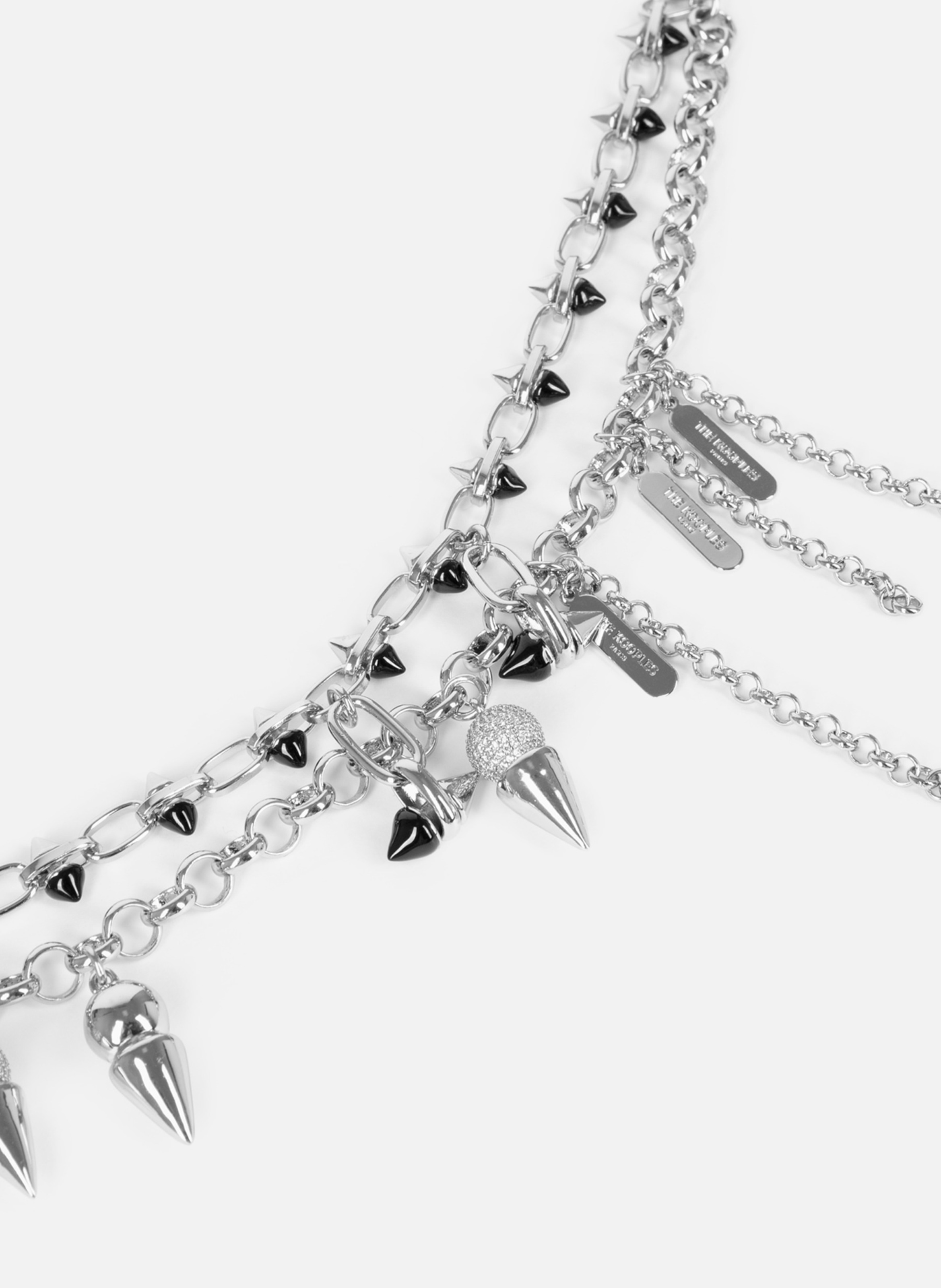 Double-row spiked necklace THE KOOPLES Grey