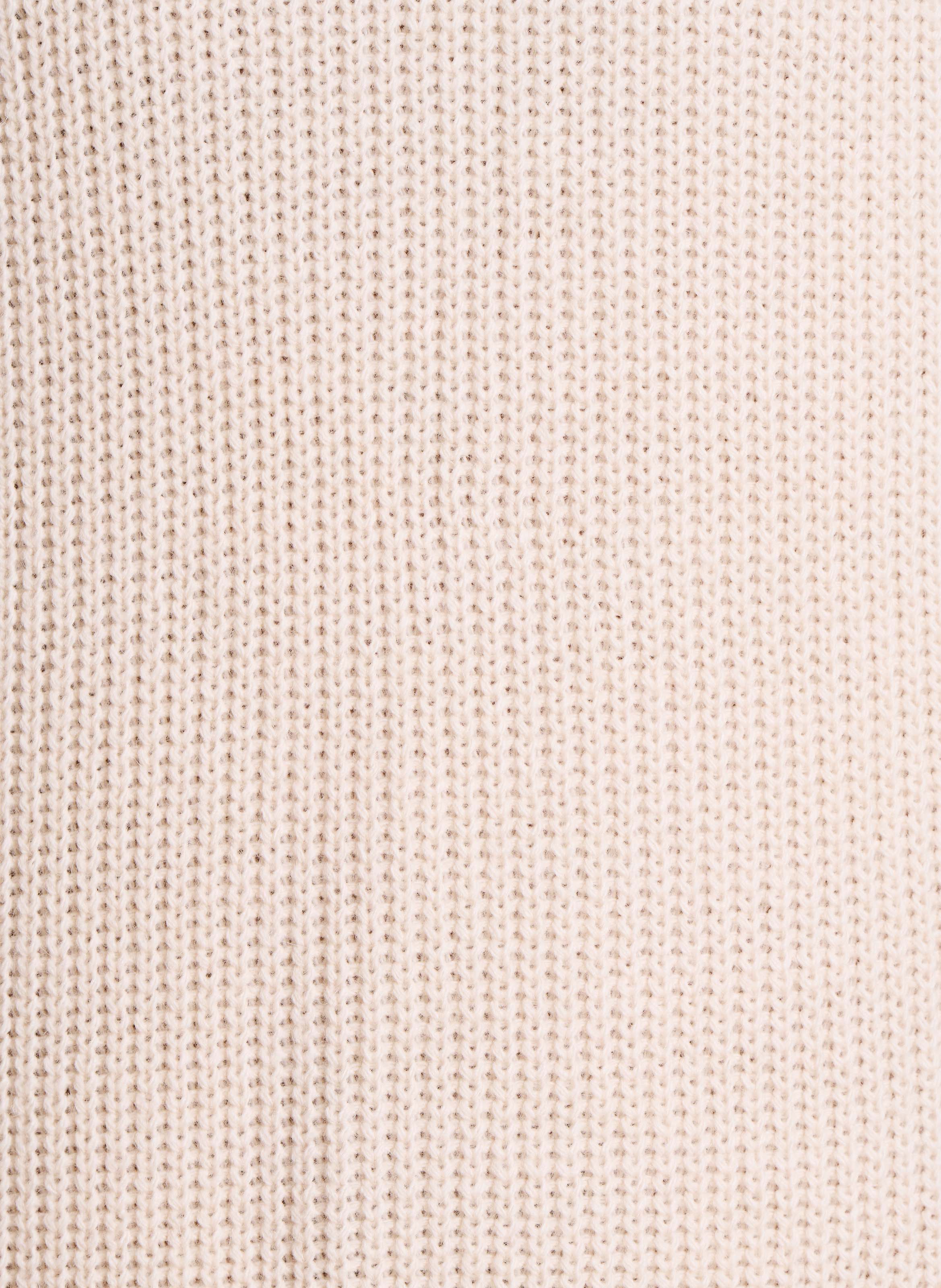 Short dress in beaded ribbed knit LA FEE MARABOUTEE White