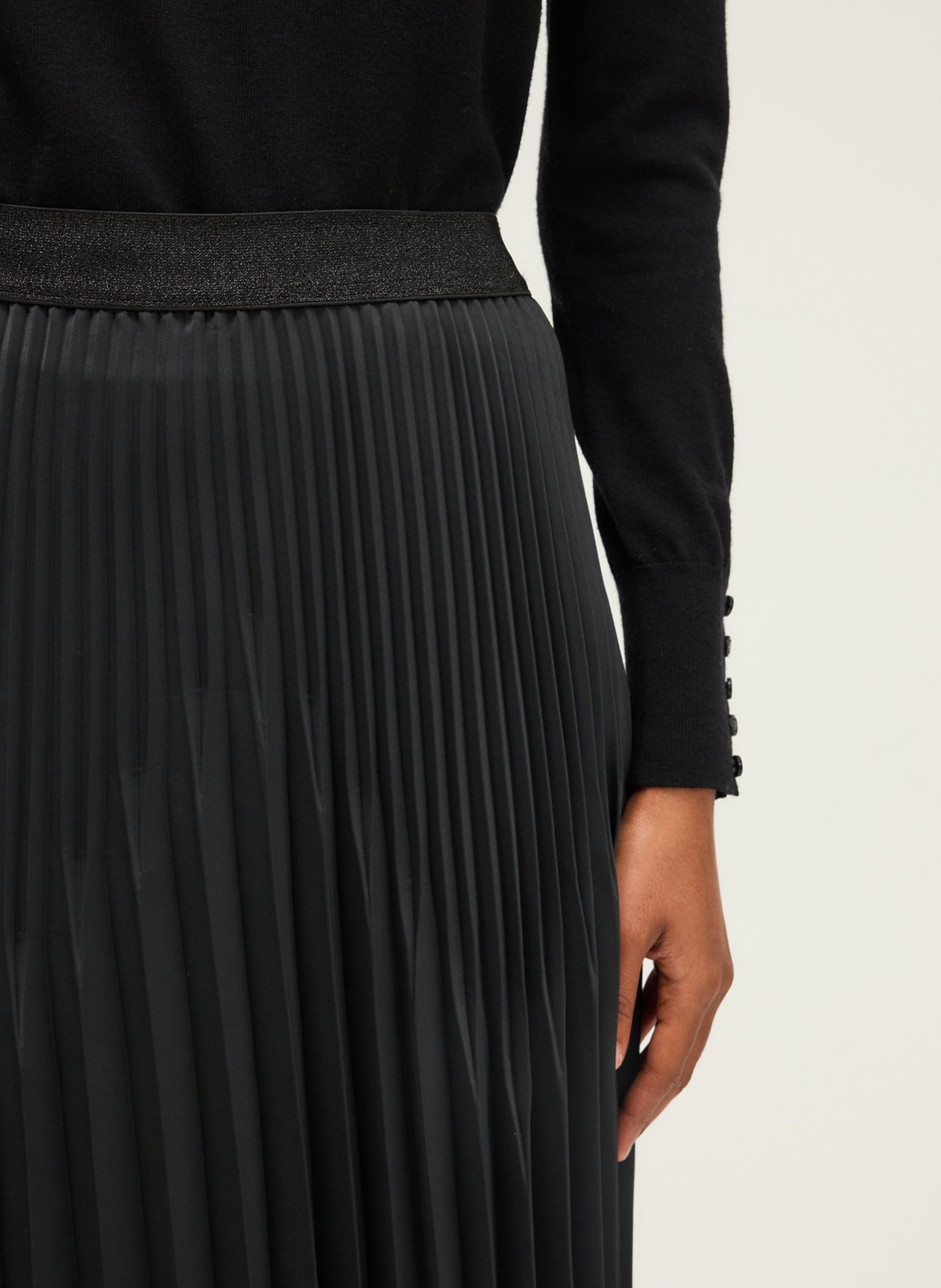 Short flared pleated skirt PABLO Black