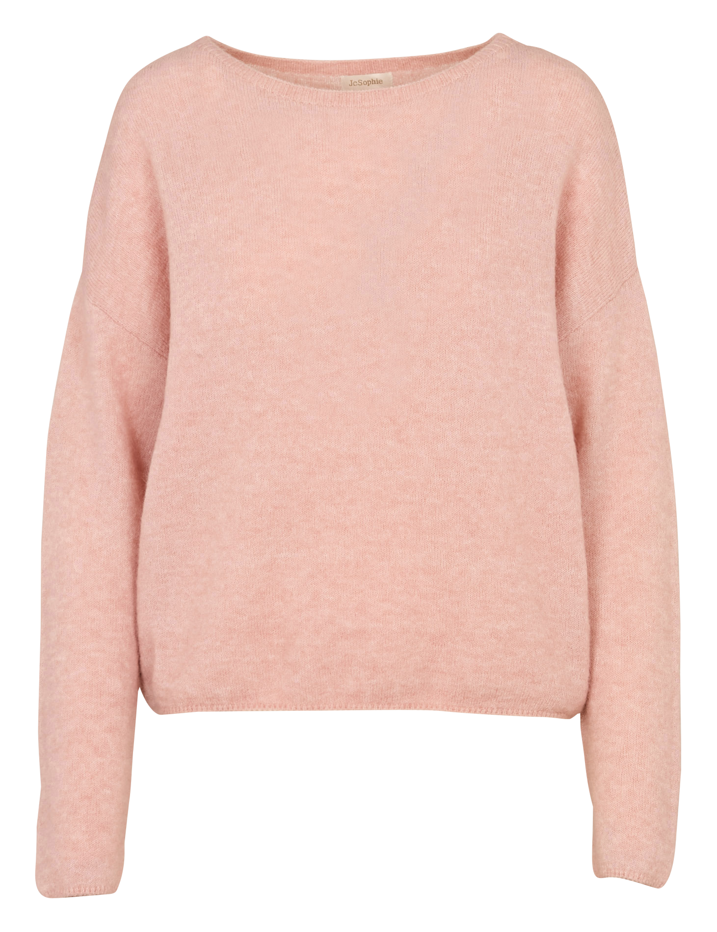 Pull ample col bateau en laine mélangée JC SOPHIE Rose