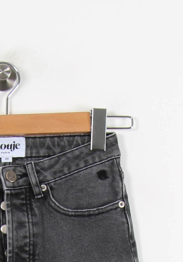 Cropped slim jeans with studs ROUJE - Seconde Main Grey