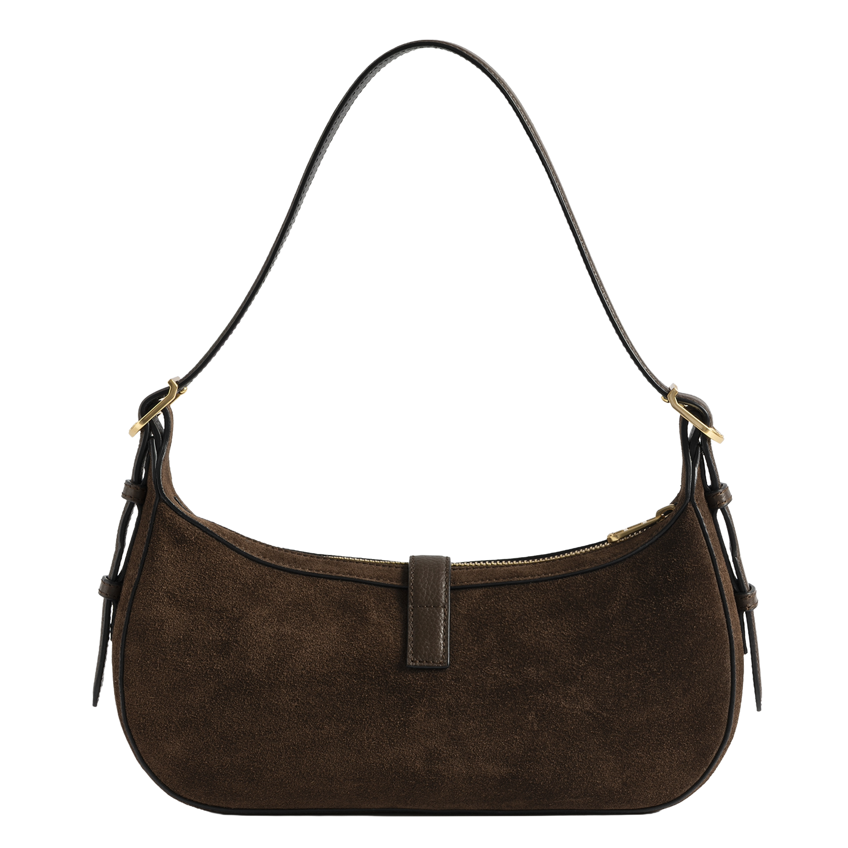 Schoudertas van suède leer ZADIG&VOLTAIRE Bruin