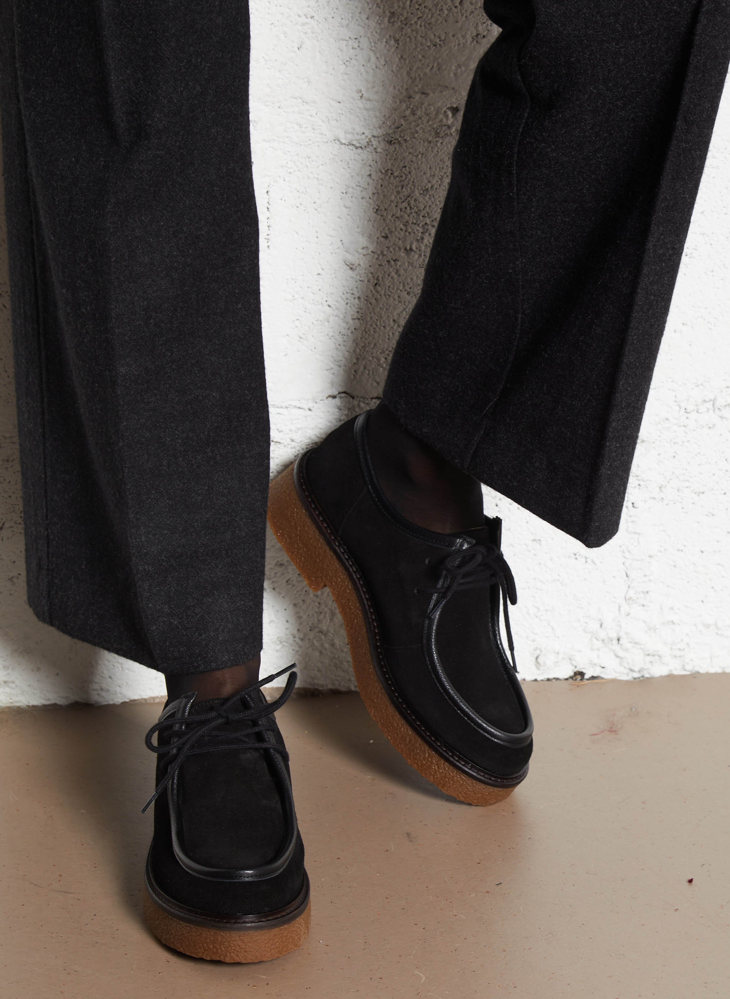 Derby's van leer MAISON TOUFET Zwart