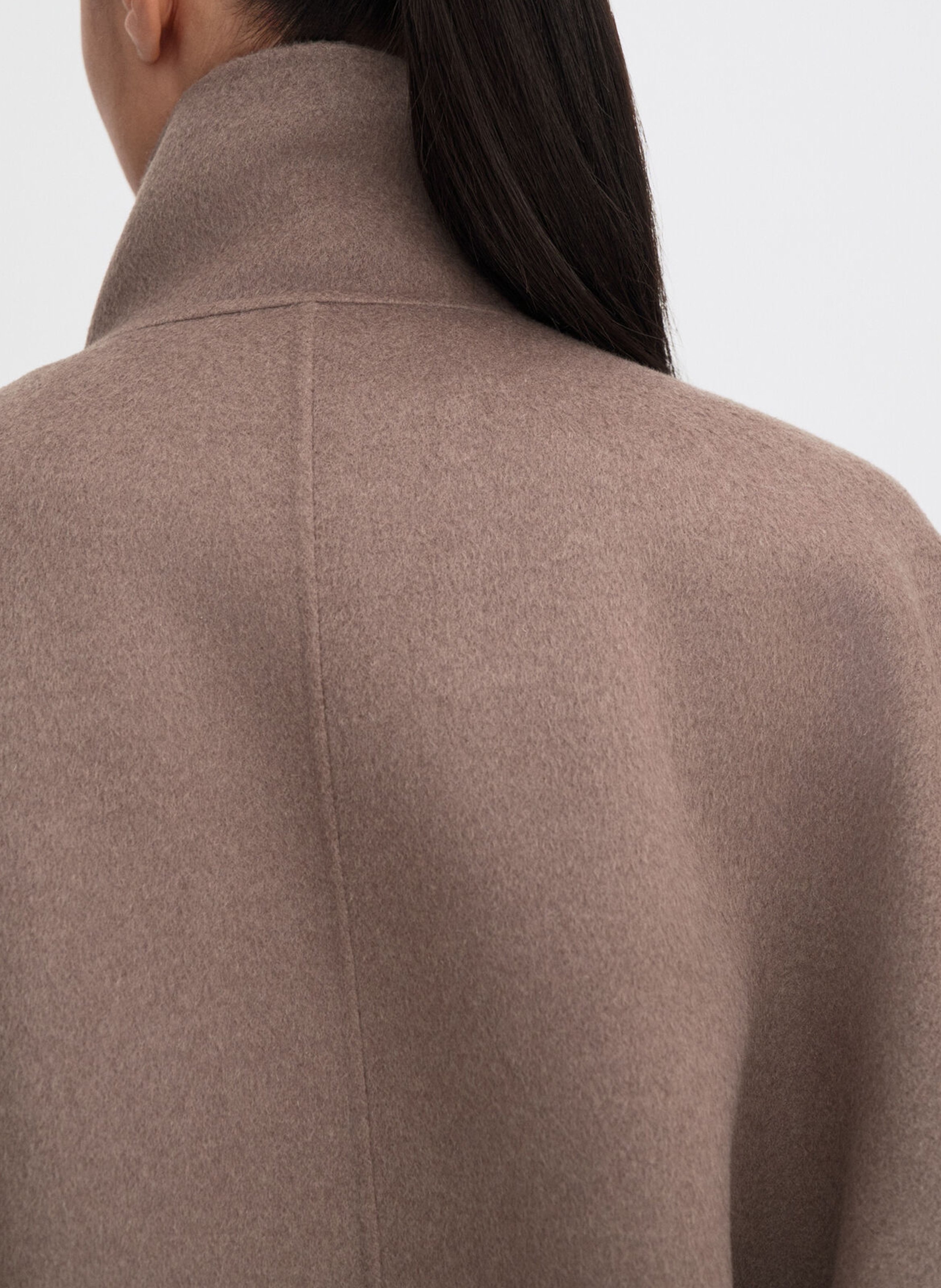 Einfarbiger Wollmantel mit Stehkragen FILIPPA K Braun