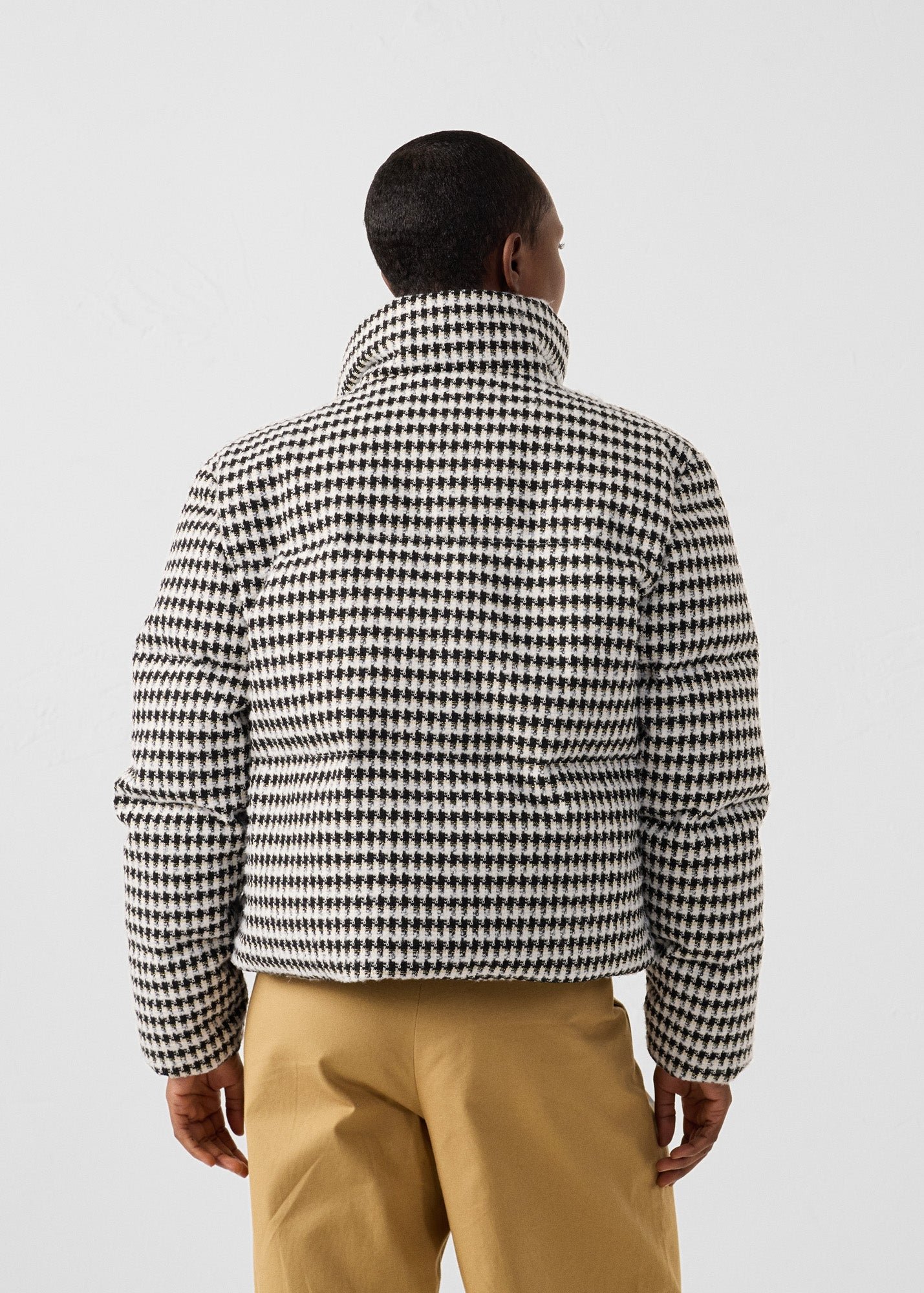 Puffer cold weather jacket natural/black akira multicolor White