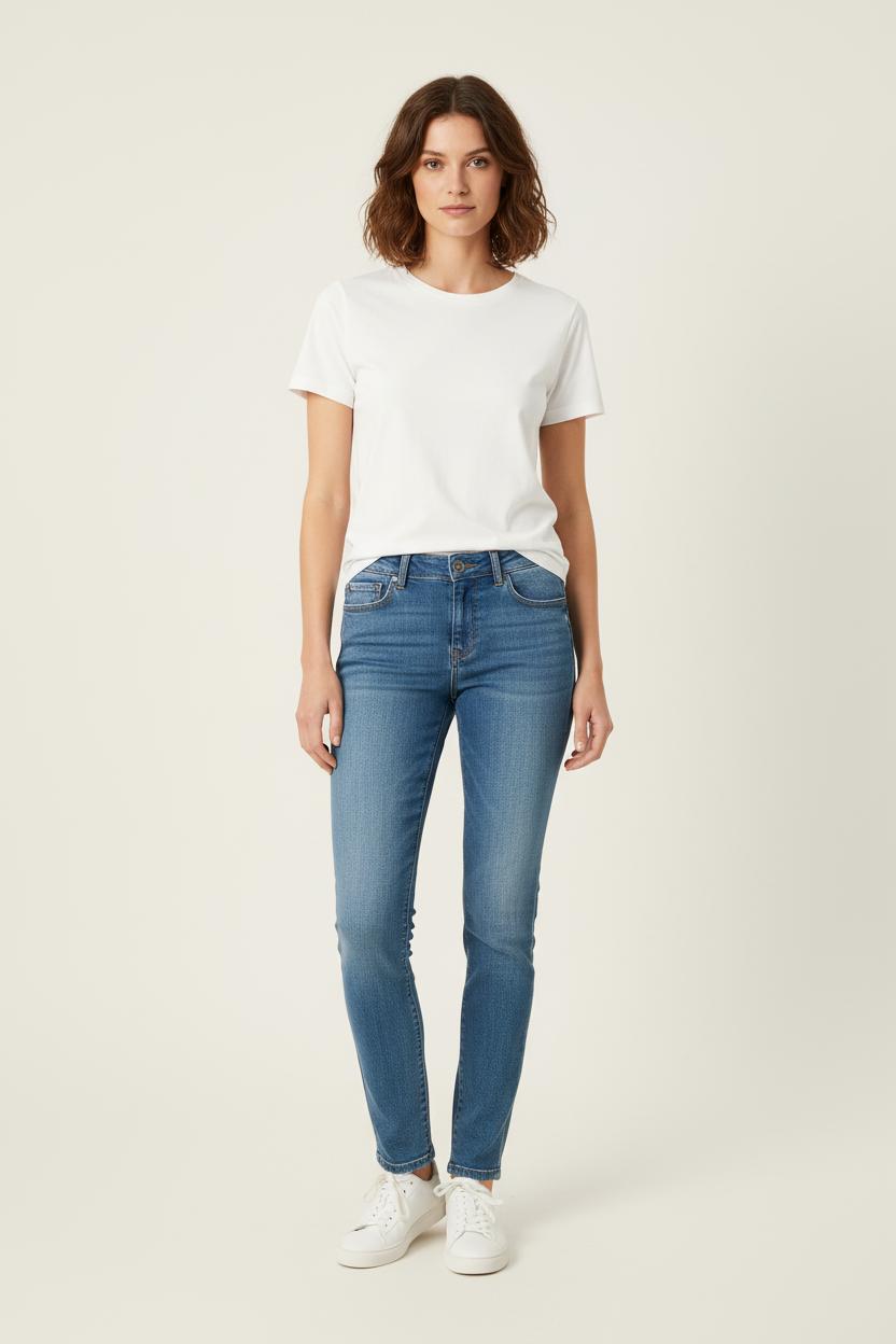 Cropped slim jeans with studs INES DE LA FRESSANGE - Seconde main Blue