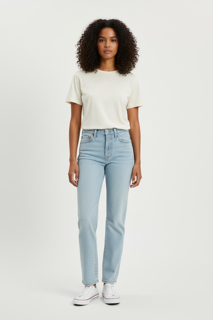 Cropped slim jeans with studs LEVI'S - Seconde main Blue