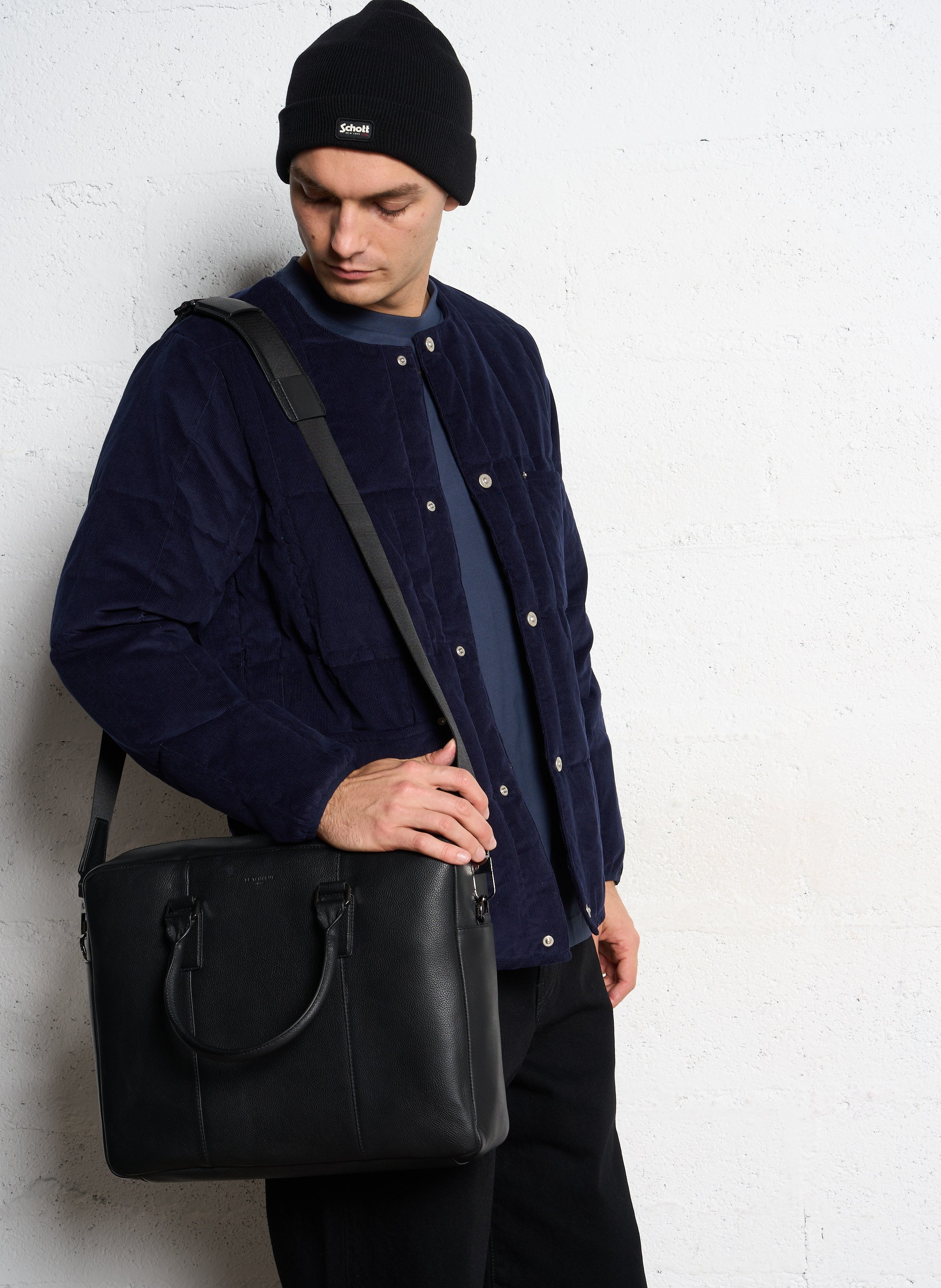 Leren aktetas LE TANNEUR Zwart