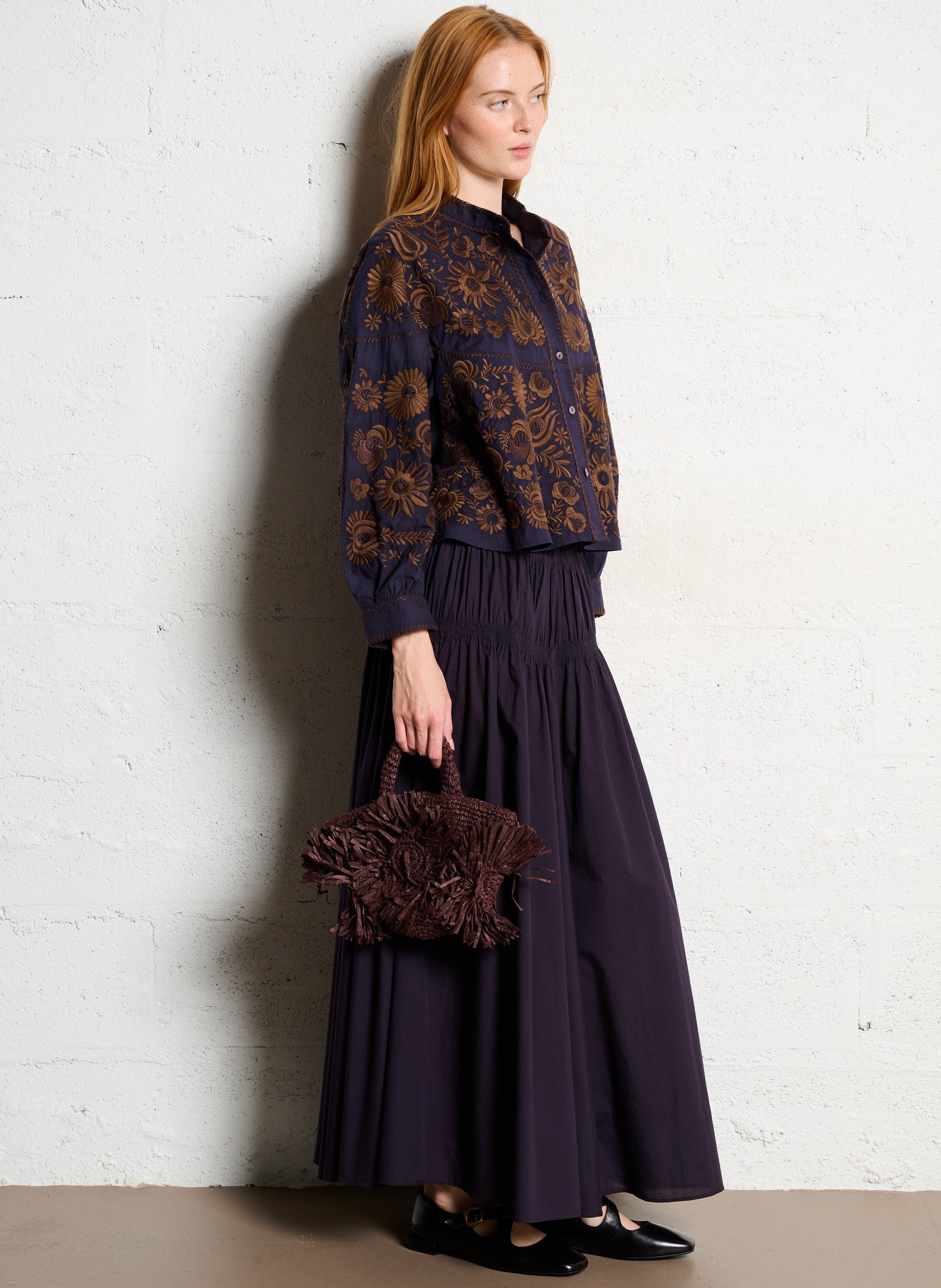 Sac cabas en raphia ANTIK BATIK Marron