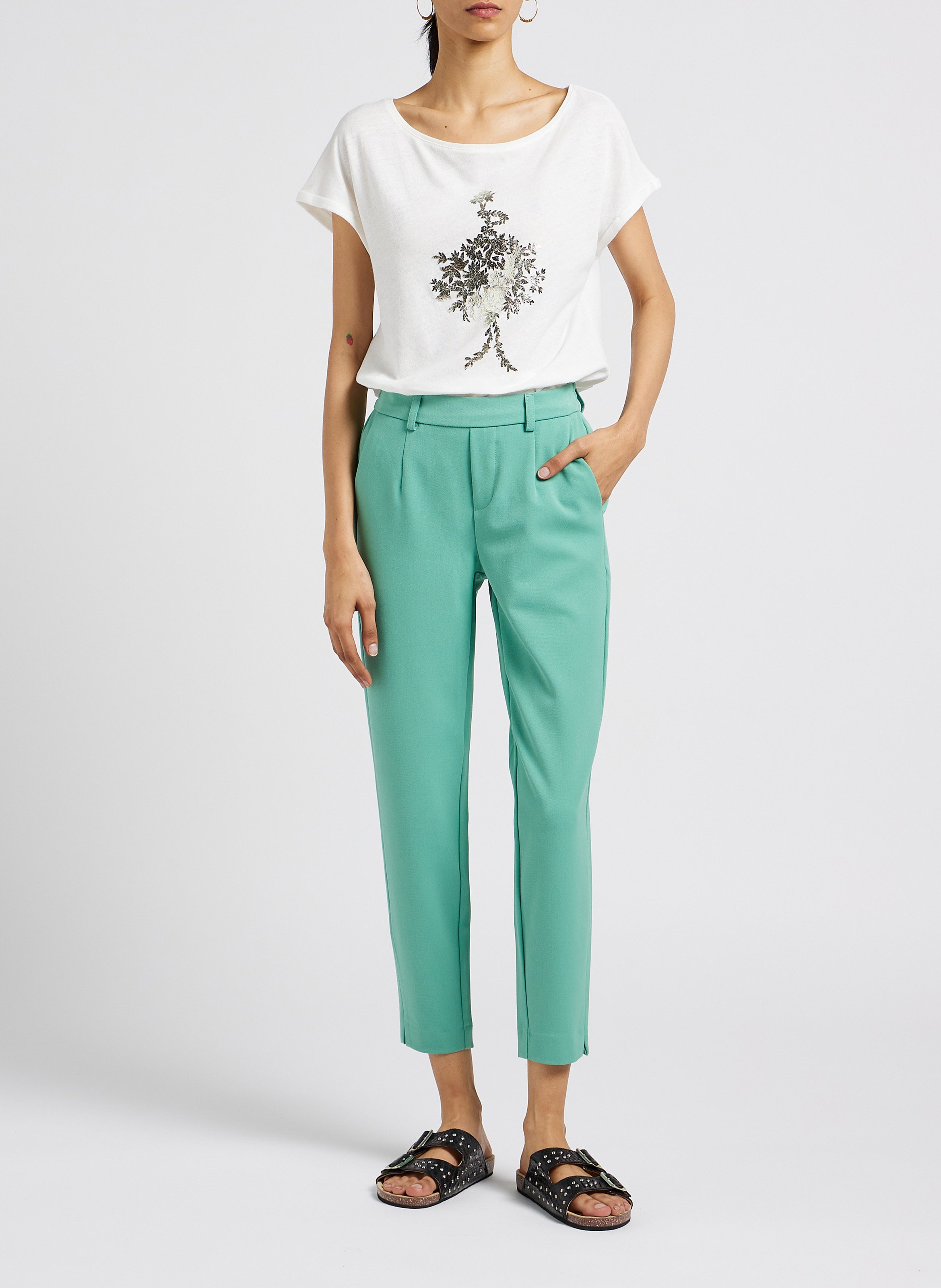 Anzughose, Slim Fit OBJECT Grun