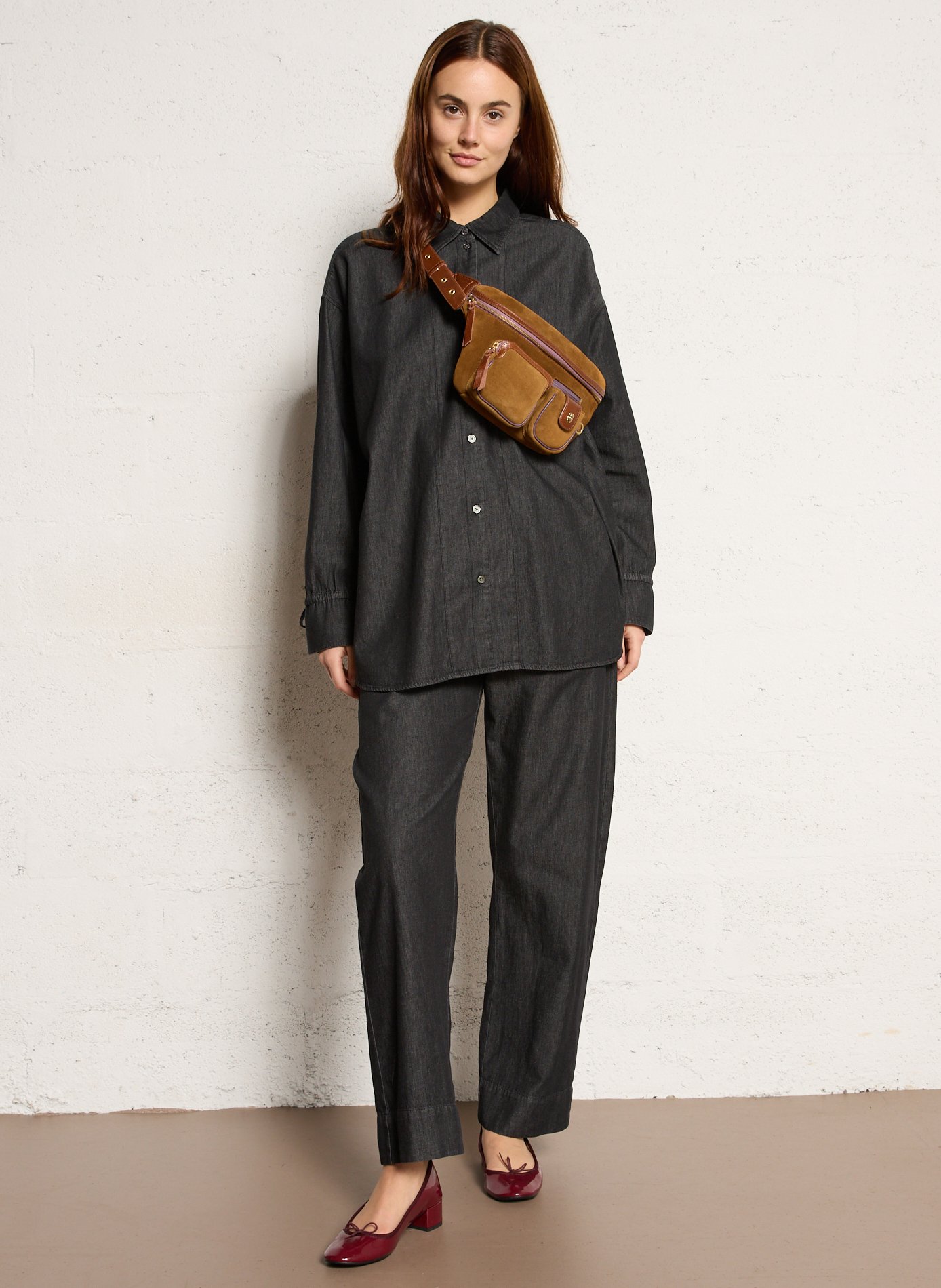 Leather belt bag CLARIS VIROT Brown