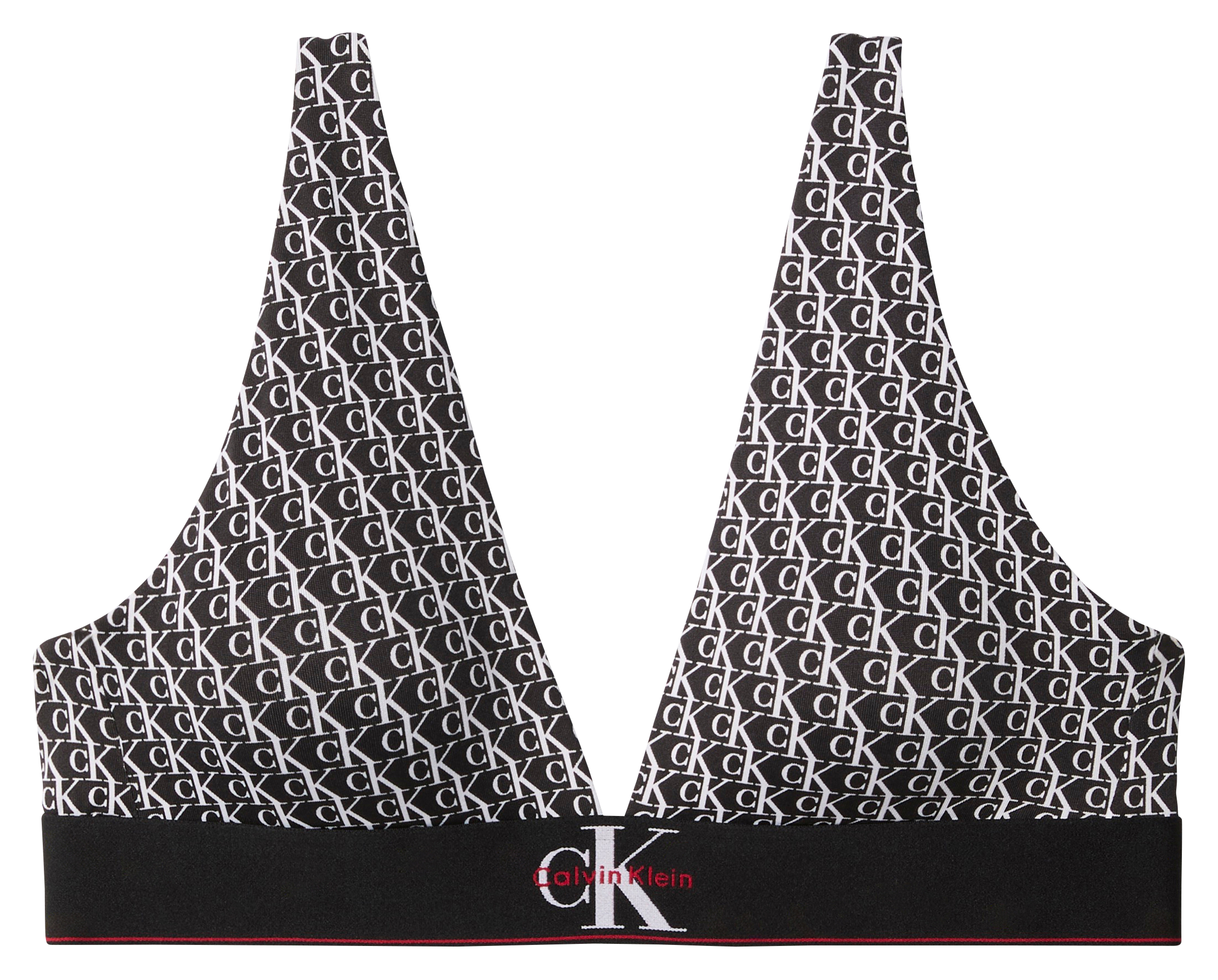 Triangle Monogram Bra CALVIN KLEIN UNDERWEAR Black