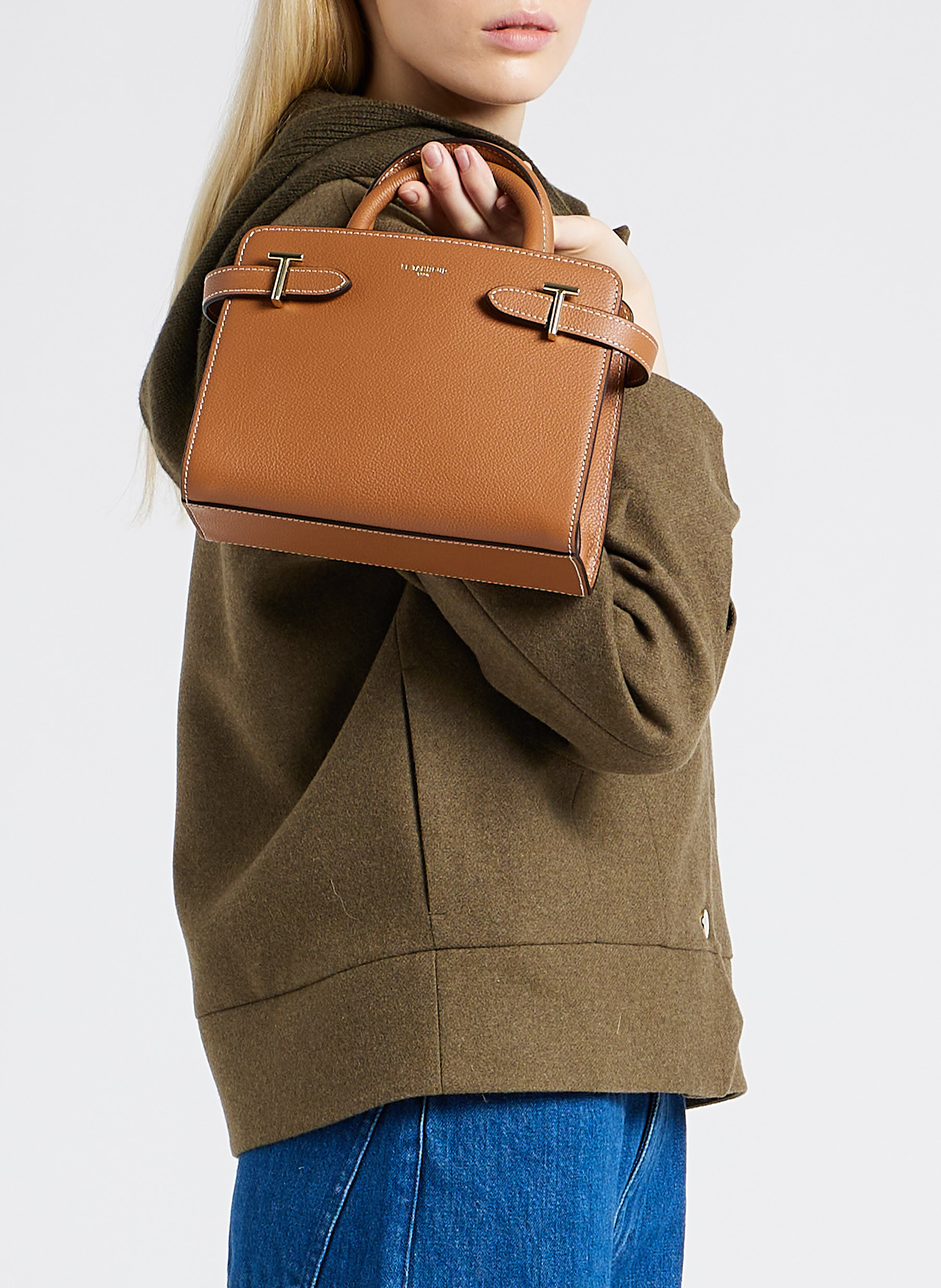 Handtasche aus Leder LE TANNEUR Braun