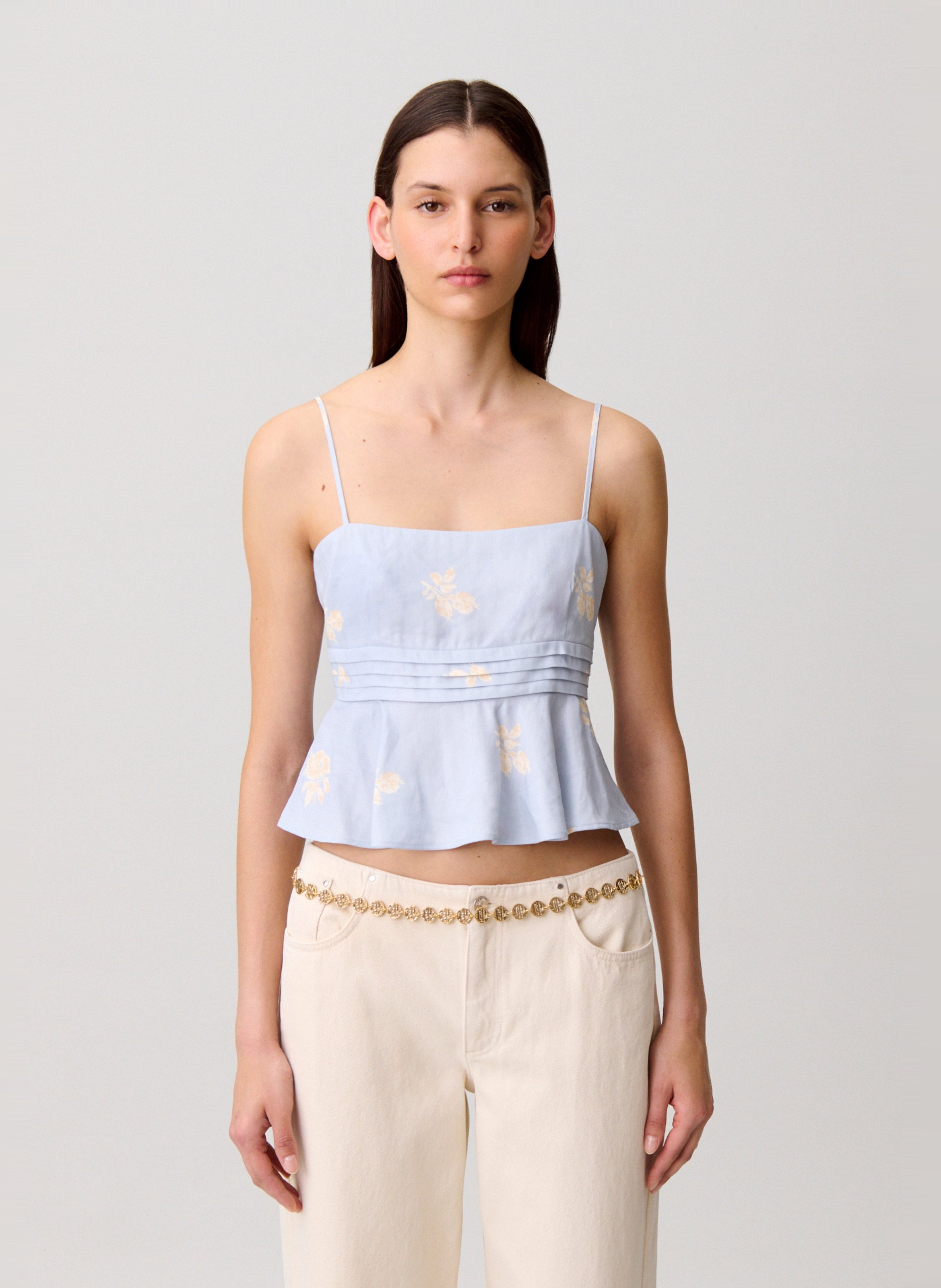 Top droit imprimé CLAUDIE PIERLOT Multicolore