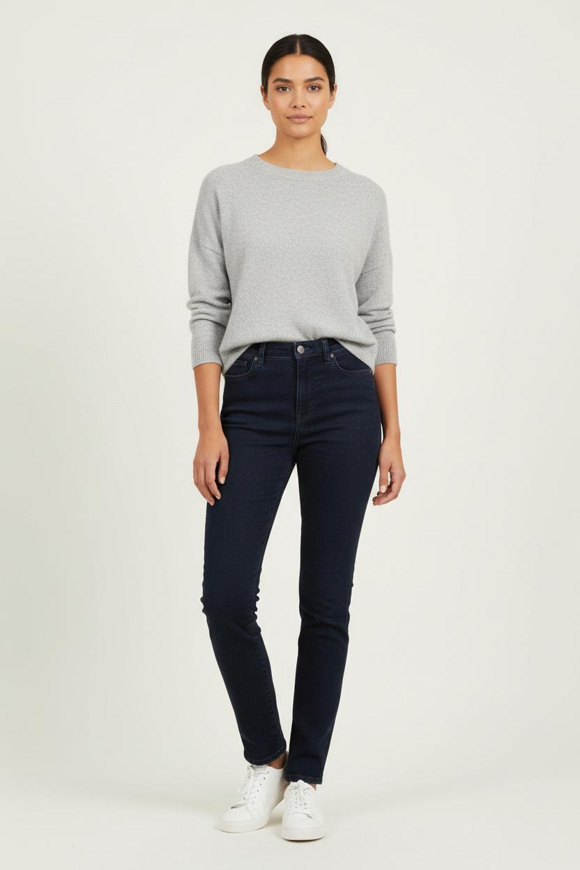 Cropped slim jeans with studs COMPTOIR DES COTONNIERS - Seconde main Blue