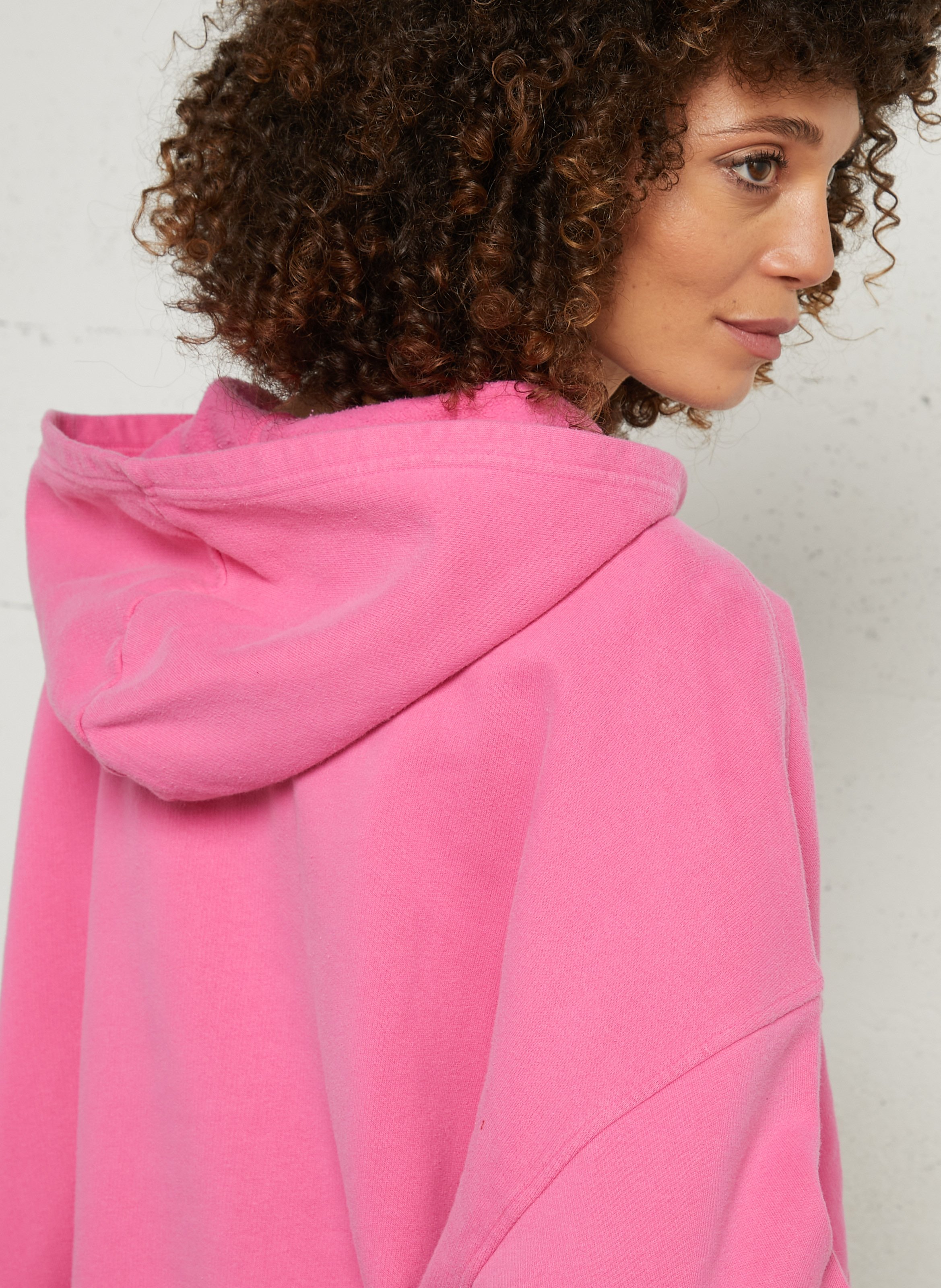 Oversize-Kapuzensweatshirt AMERICAN VINTAGE Rosa