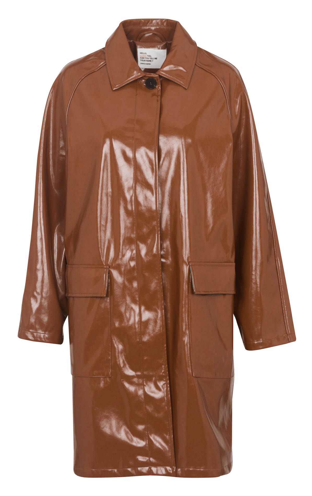 Manteau droit col classique LEON & HARPER Marron