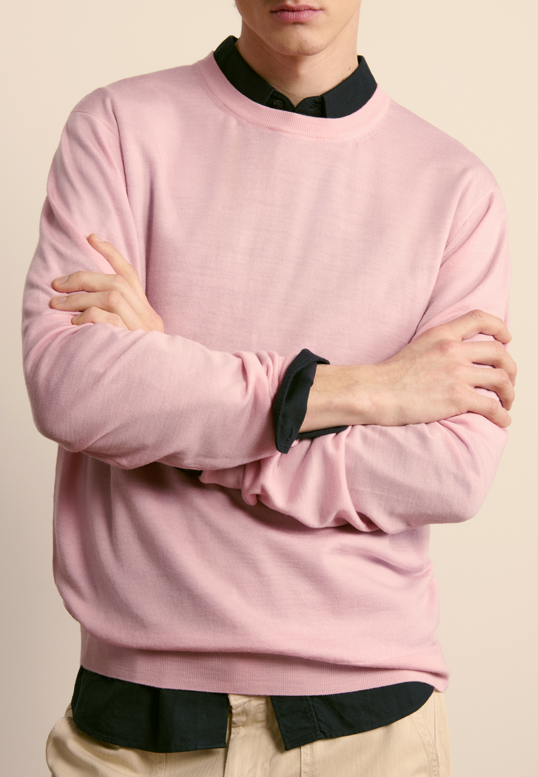 Merino wool sweater MAISON MONTAGUT Pink