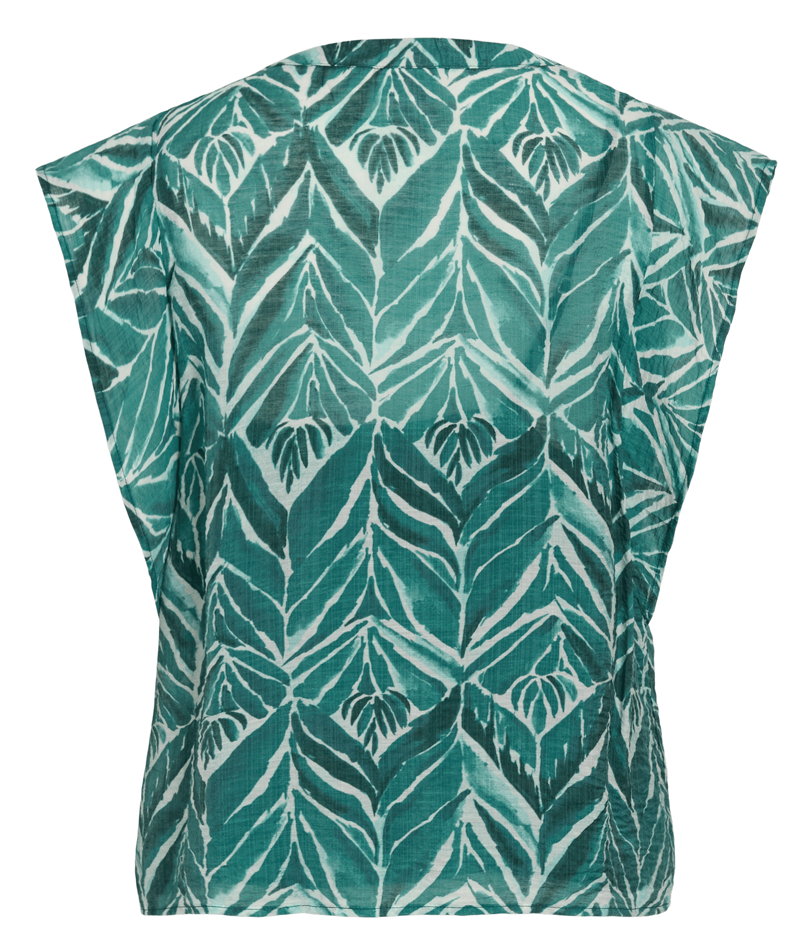 Top col rond imprimé VILA Blue