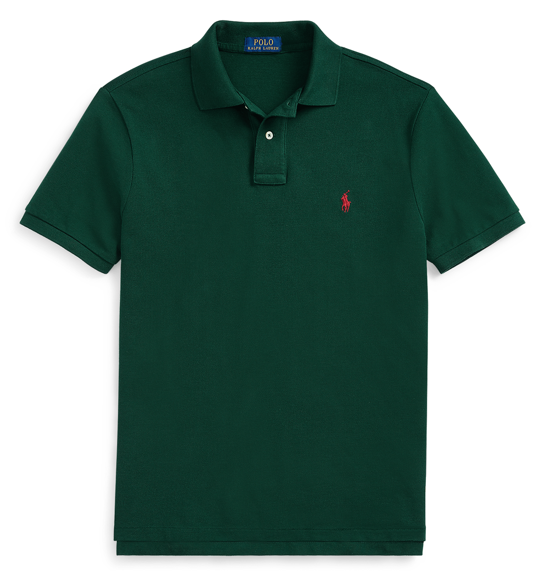 Baumwoll-Poloshirt - tailliert, kurzärmlig POLO RALPH LAUREN Grun
