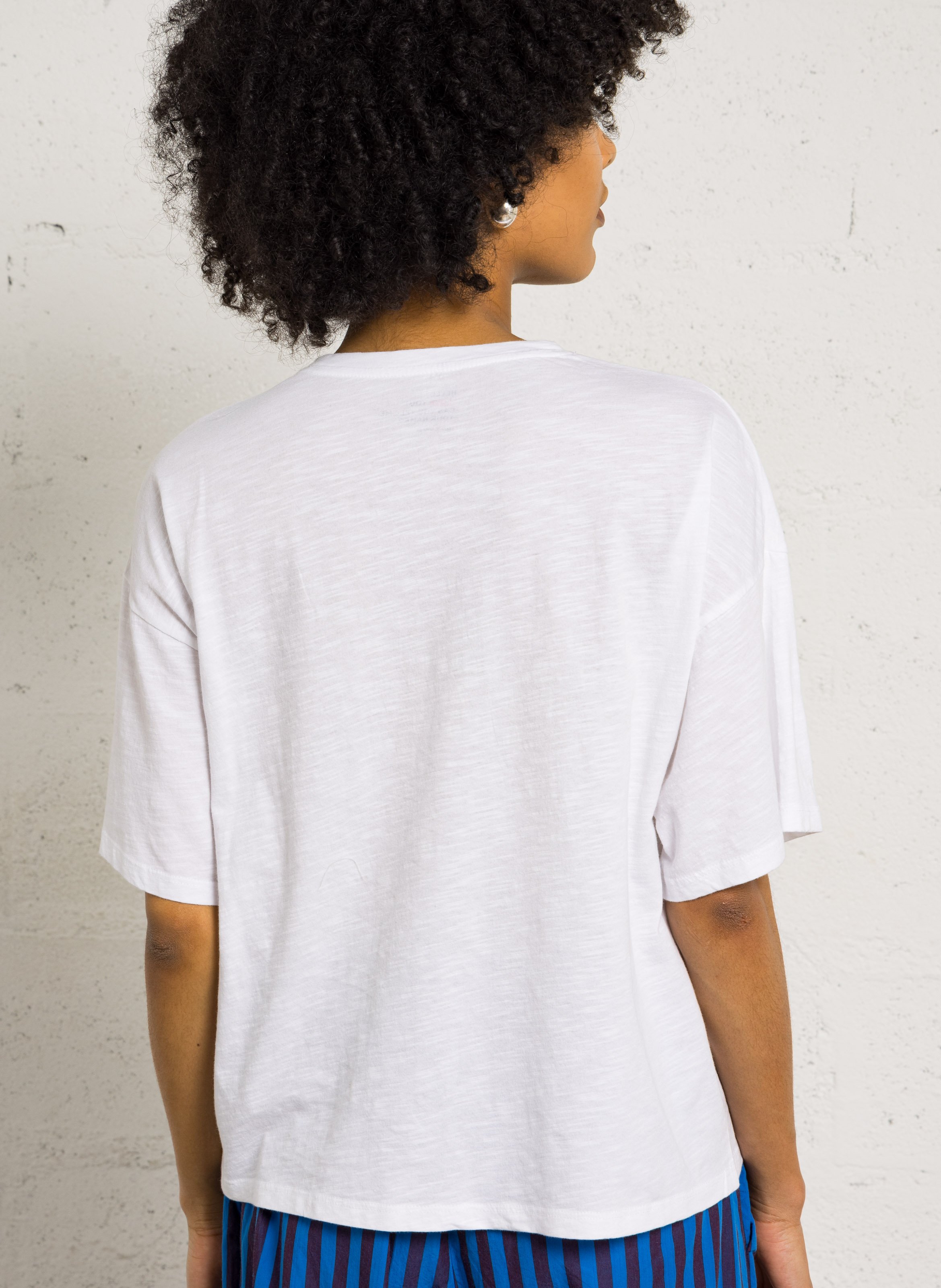 Round-neck organic cotton T-shirt LEON & HARPER White