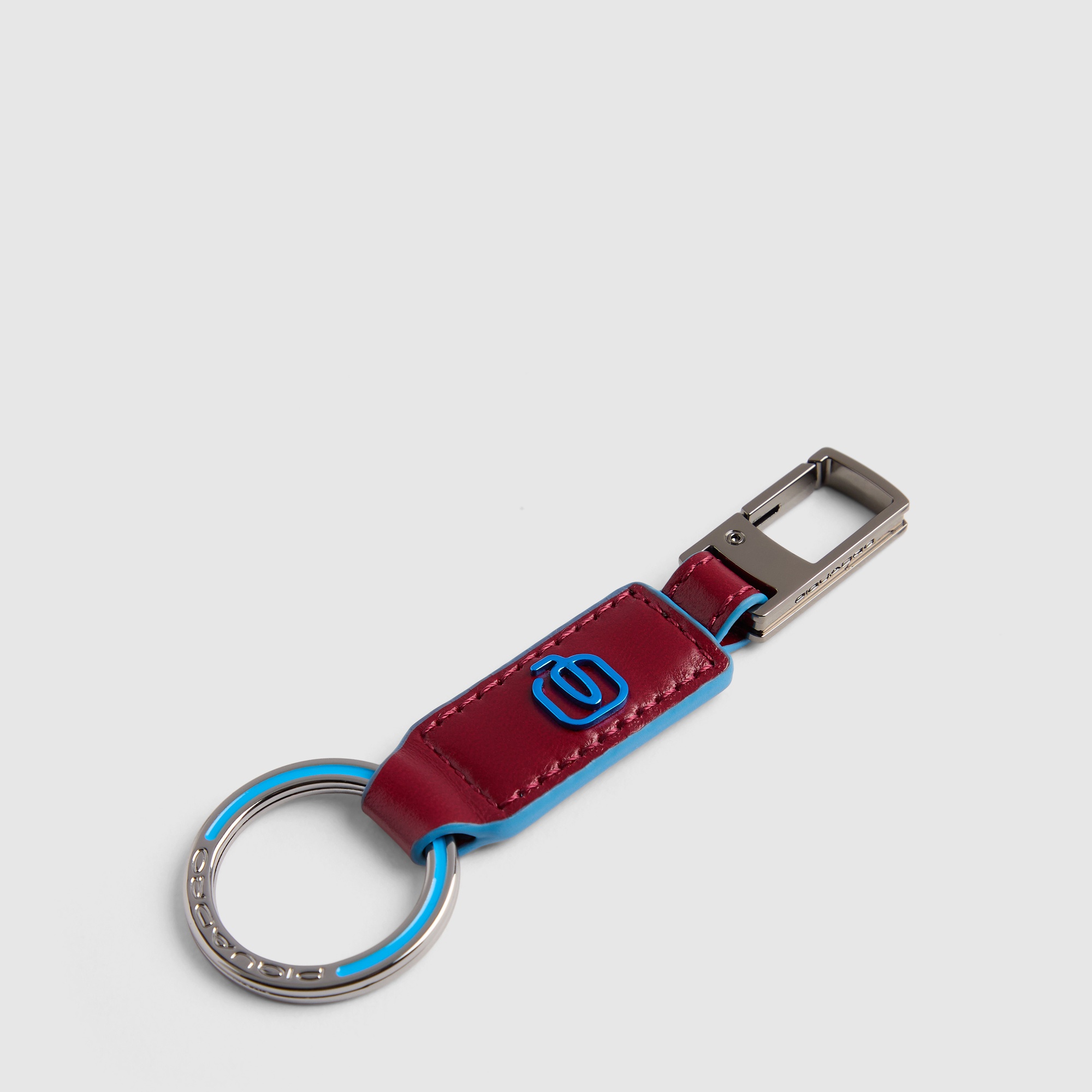 Asia leather keyring Red