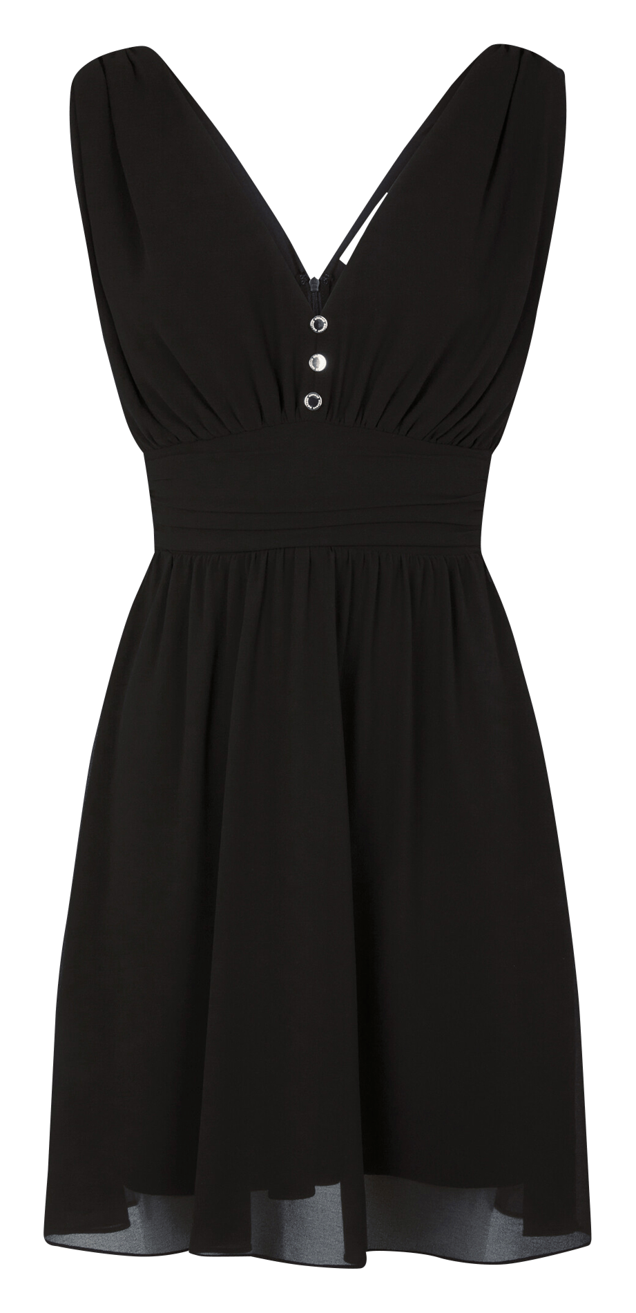 Robe courte col V  MORGAN Noir