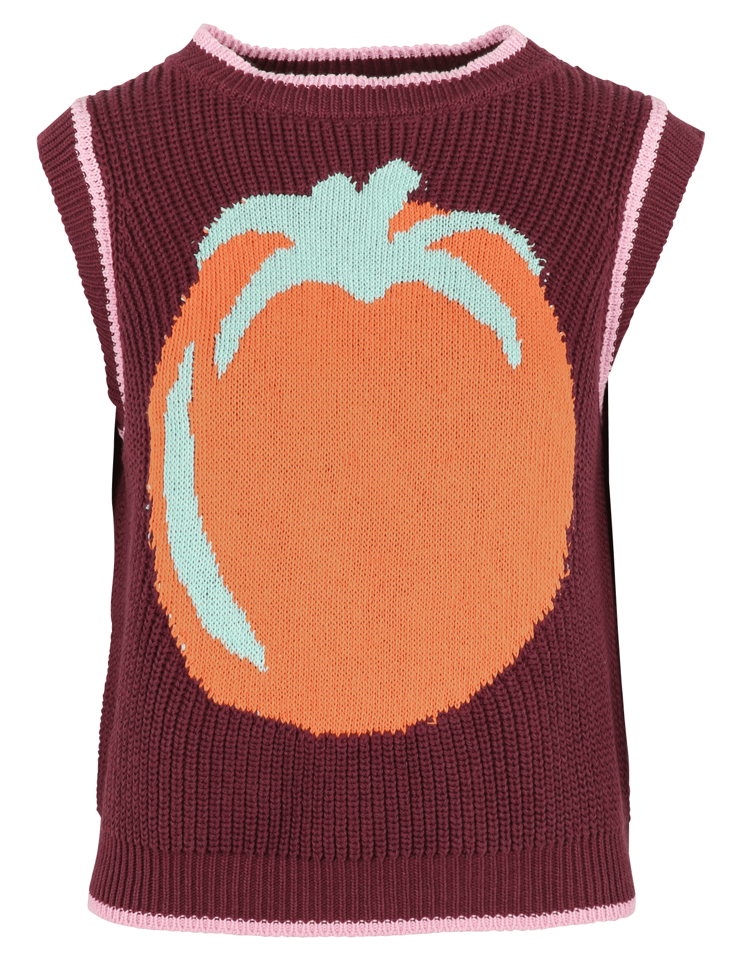 Straight cotton-blend sweater with round neck DR BLOOM Purple