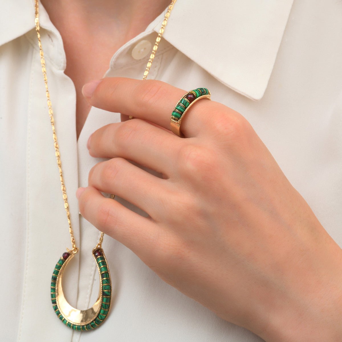 Bague medium SATELLITE PARIS Vert