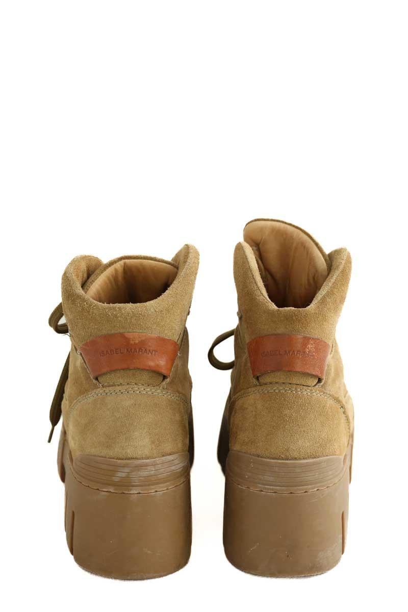 Lace-up ankle boots ISABEL MARANT - Seconde Main Khaki