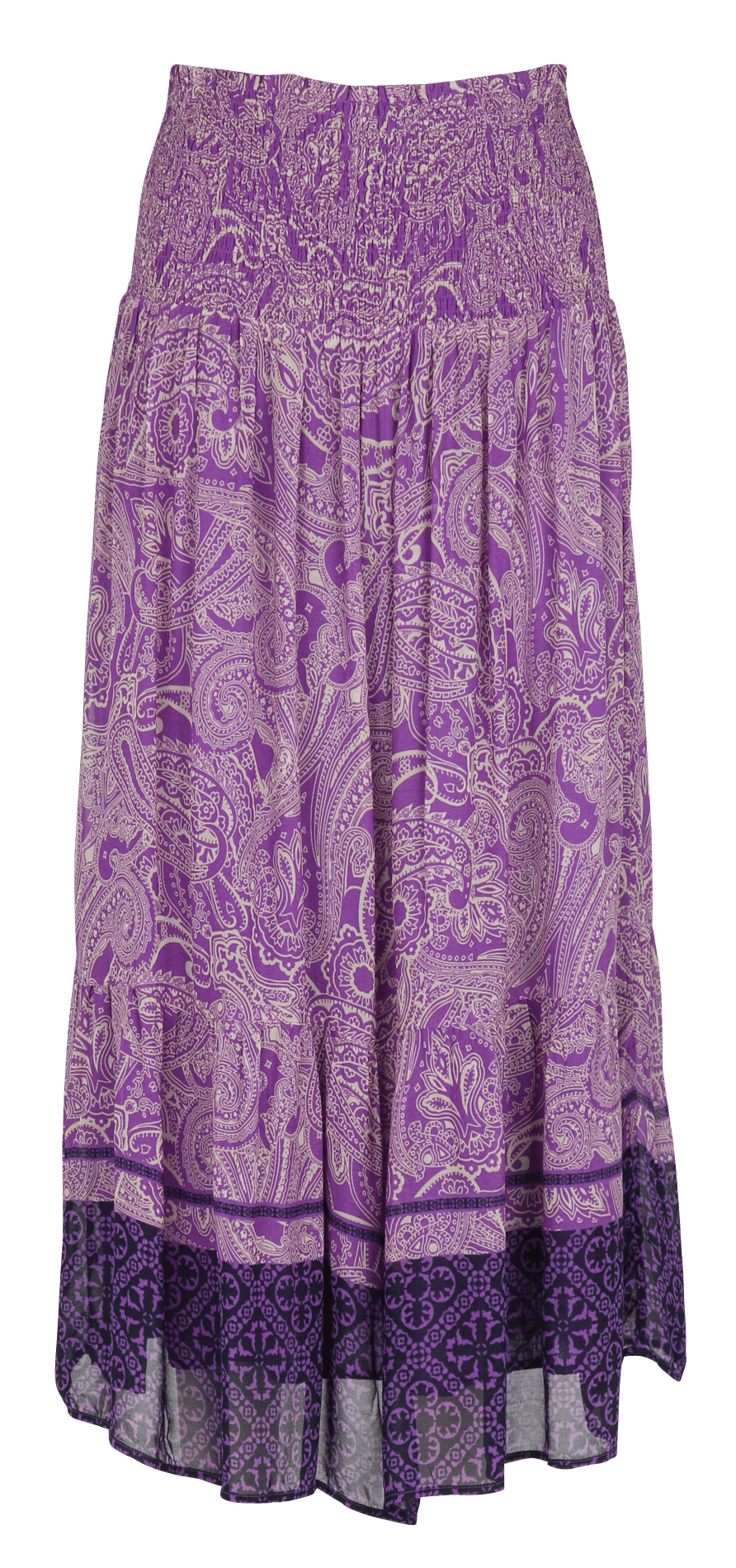 Jupe longue évasée fluide LA FEE MARABOUTEE Violet