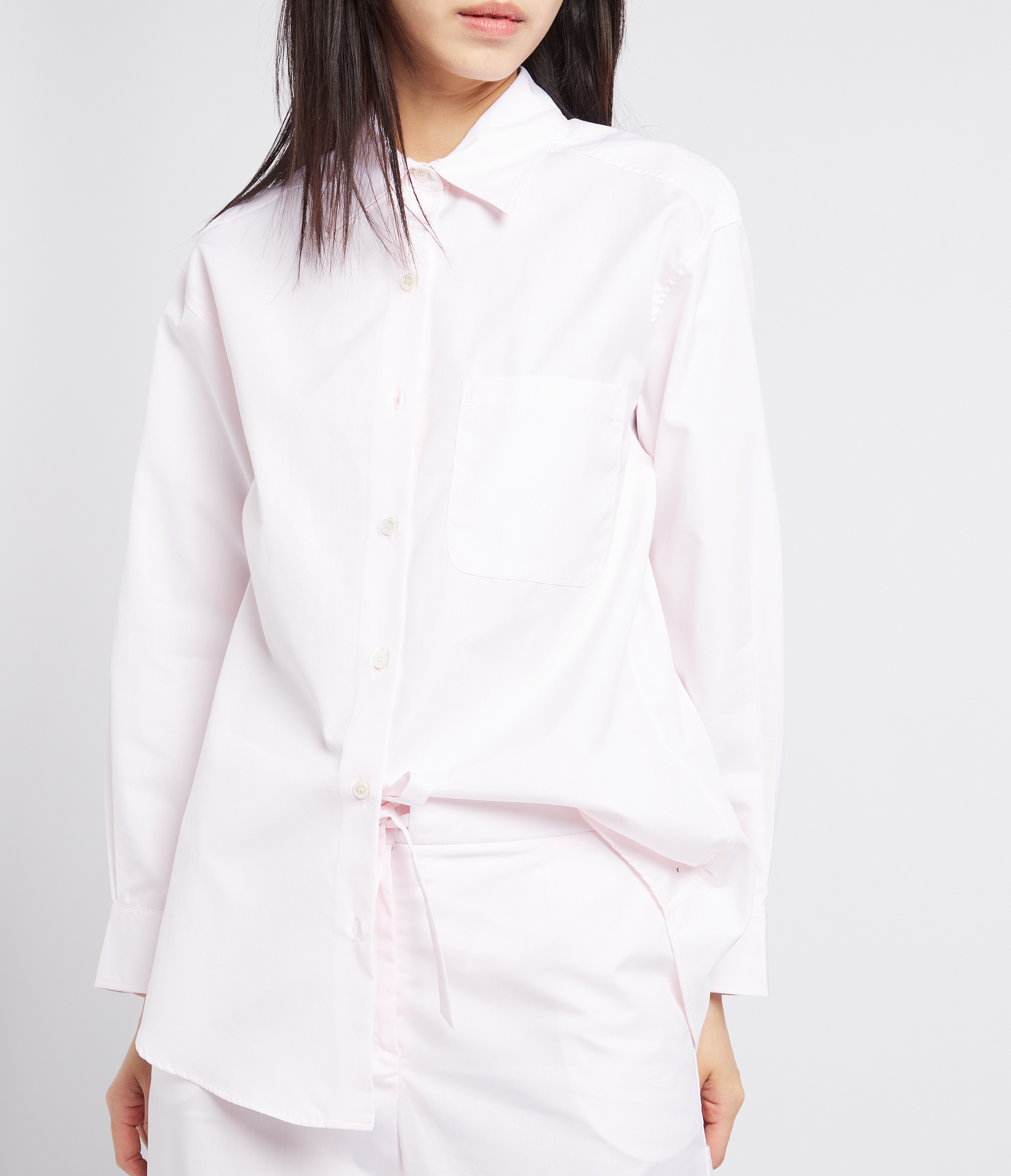 Weites Baumwollhemd mit klassischem Kragen PAUL AND JOE Rosa