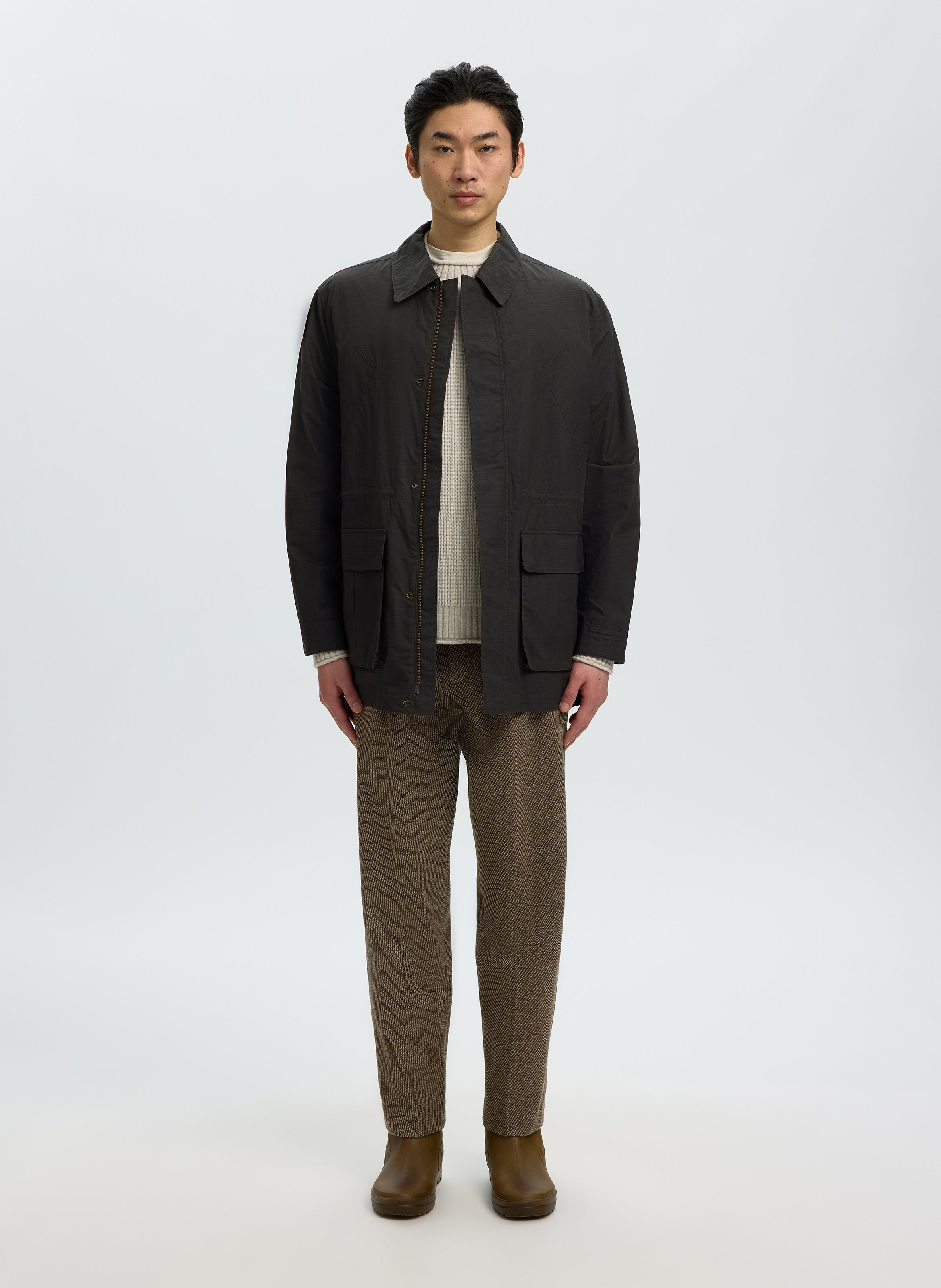 Parda classic organic cotton shirt SELECTED Brown