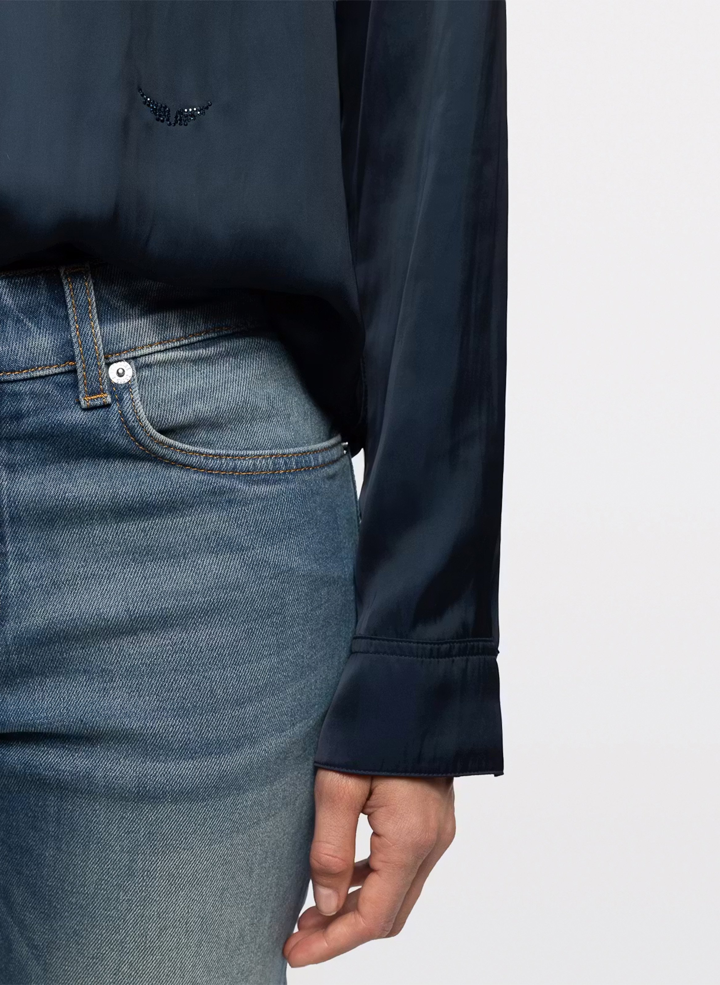 Longbluse zum Binden ZADIG&VOLTAIRE Blau