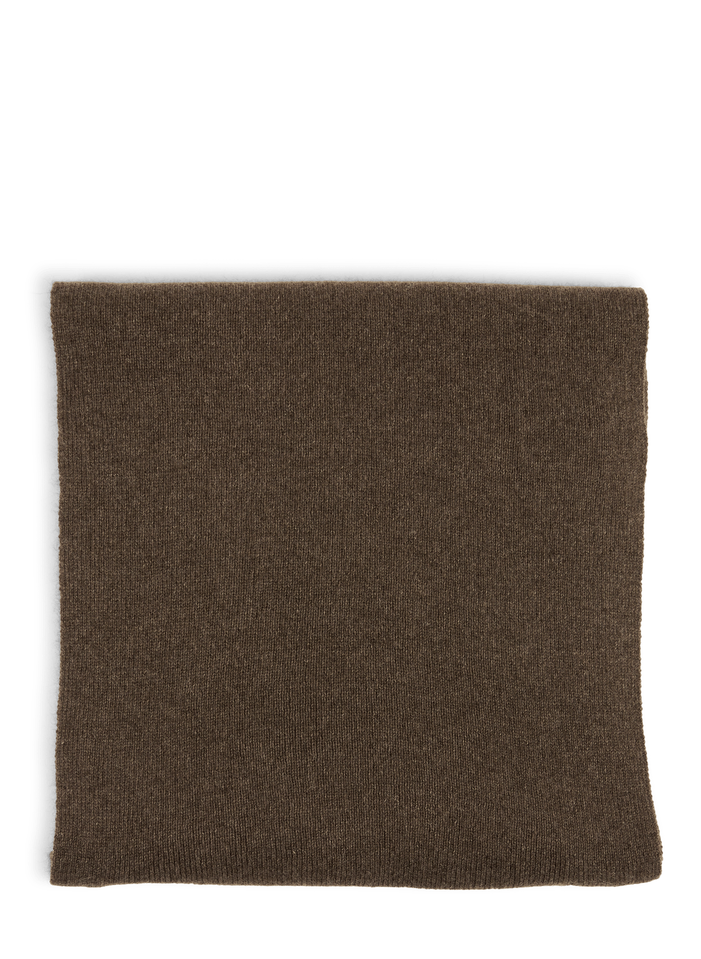 Ribbed Cashmere Scarf with Raw Edges SAISON 1865 Brown