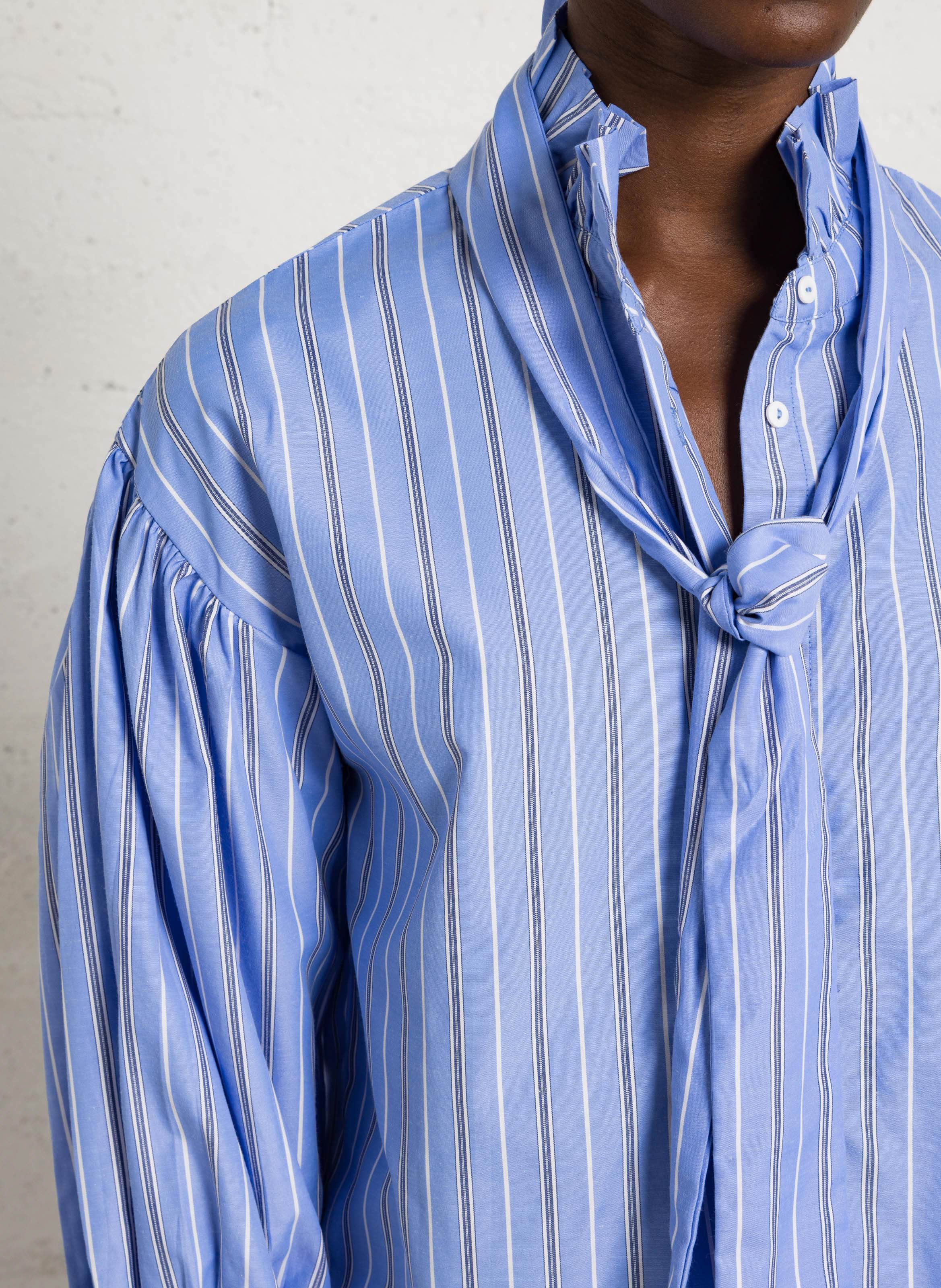 Striped blouse with Lavallière collar MAISON 123 Blue
