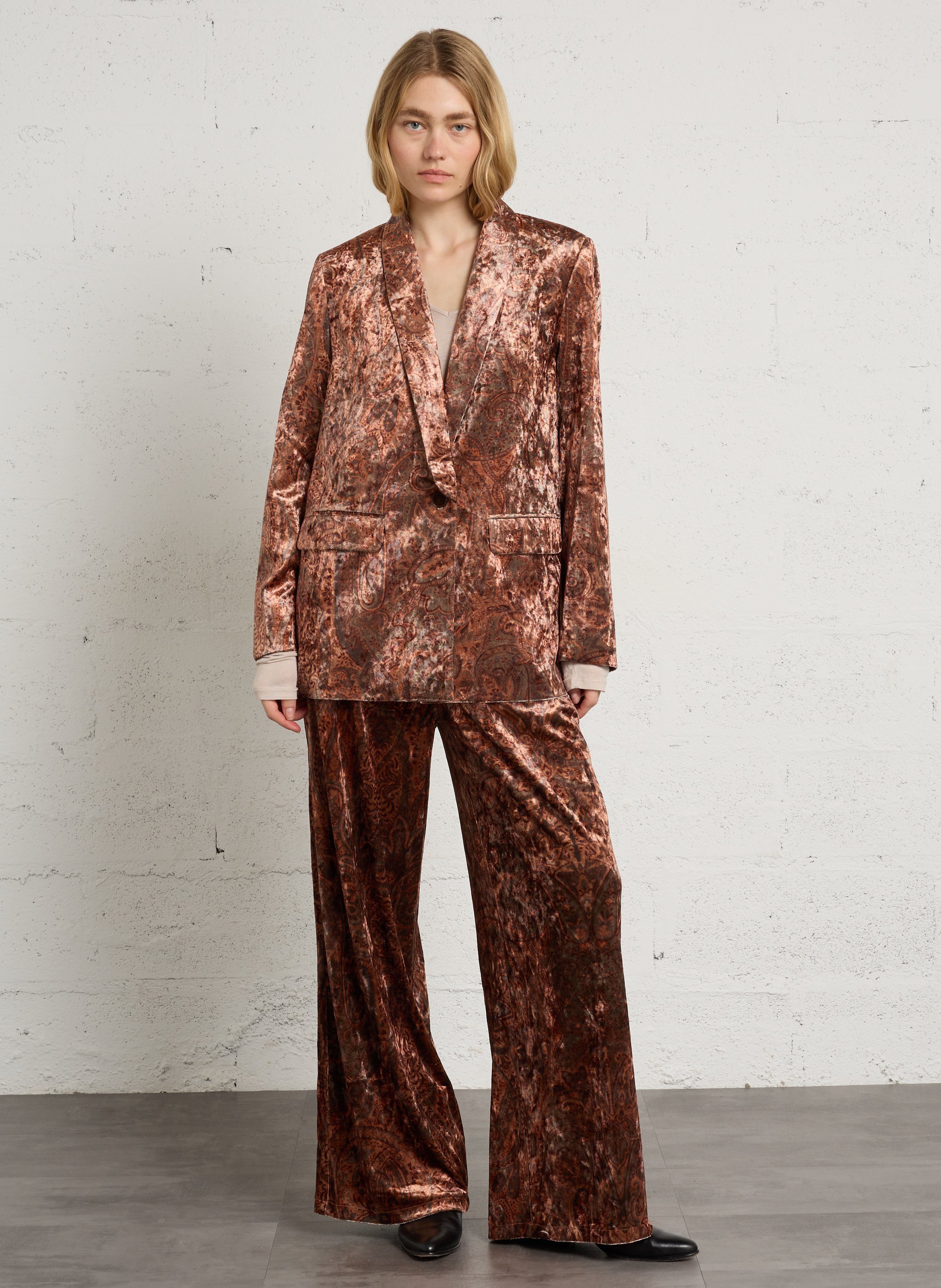 Blazer droit à motif SEE U SOON Kaki
