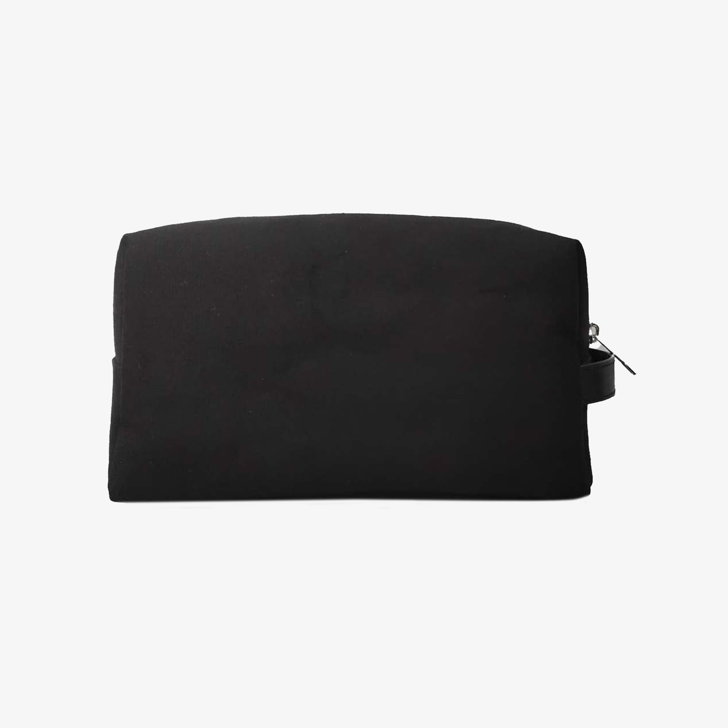 Leather and canvas toiletry bag SERGE BLANCO Black