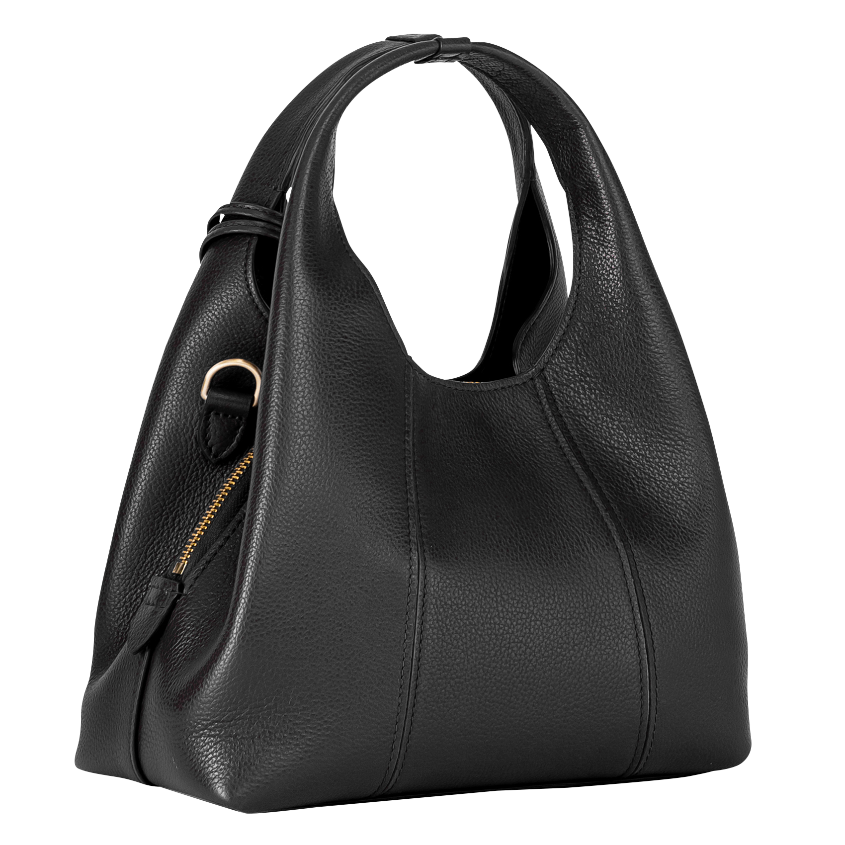 Sac bandoulière en cuir grainé  LE TANNEUR Noir