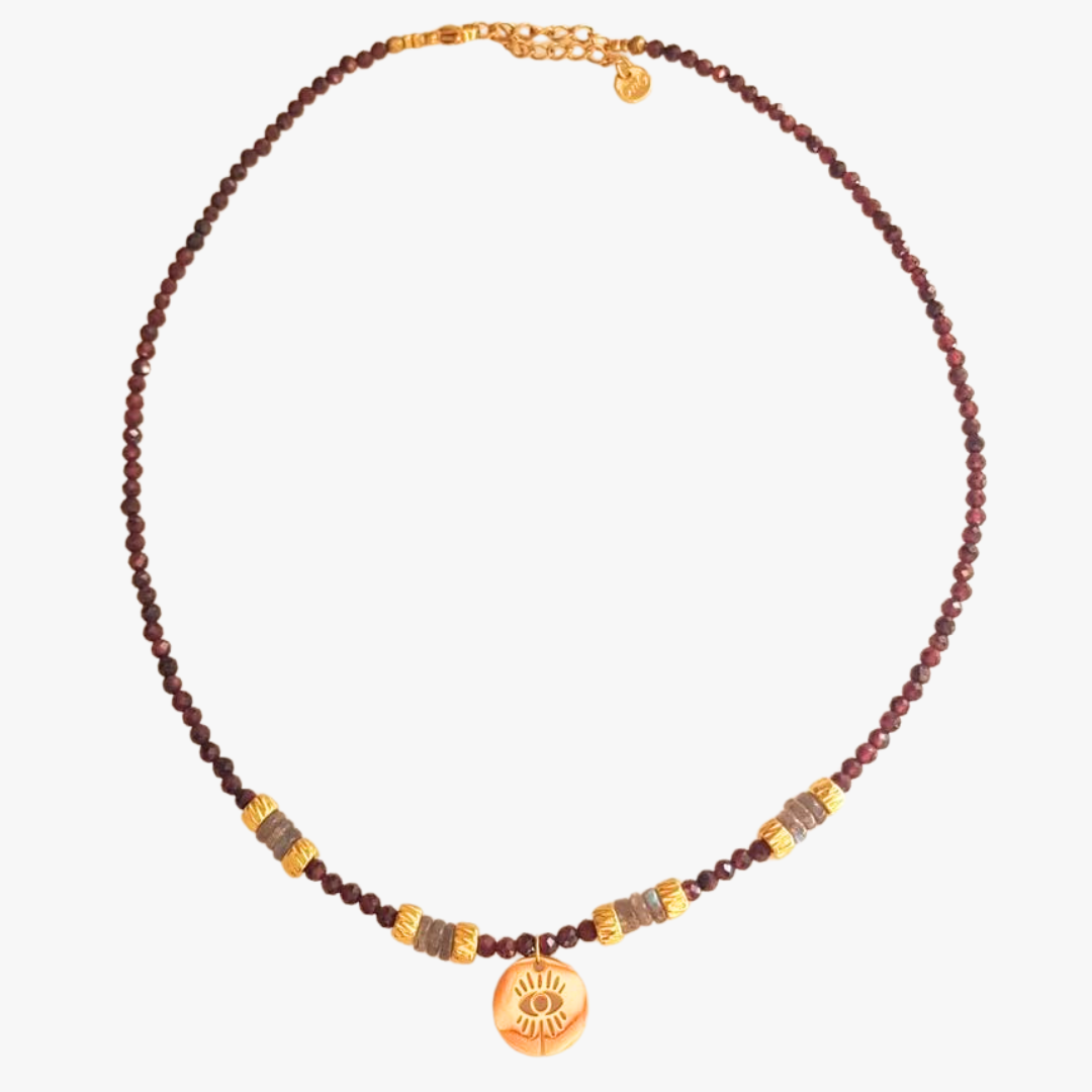 Garnet necklace GINANDGER Red