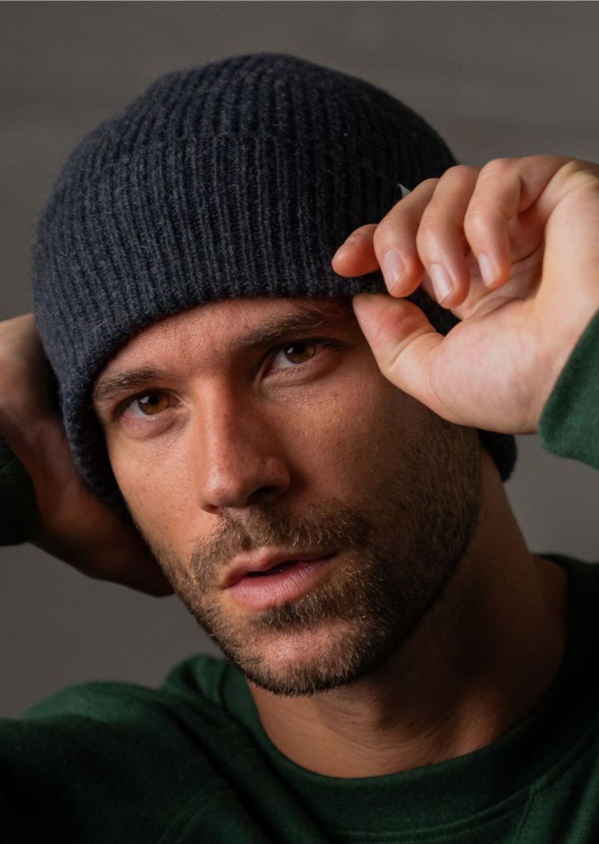 Lamb's wool beanie BILLYBELT Grey