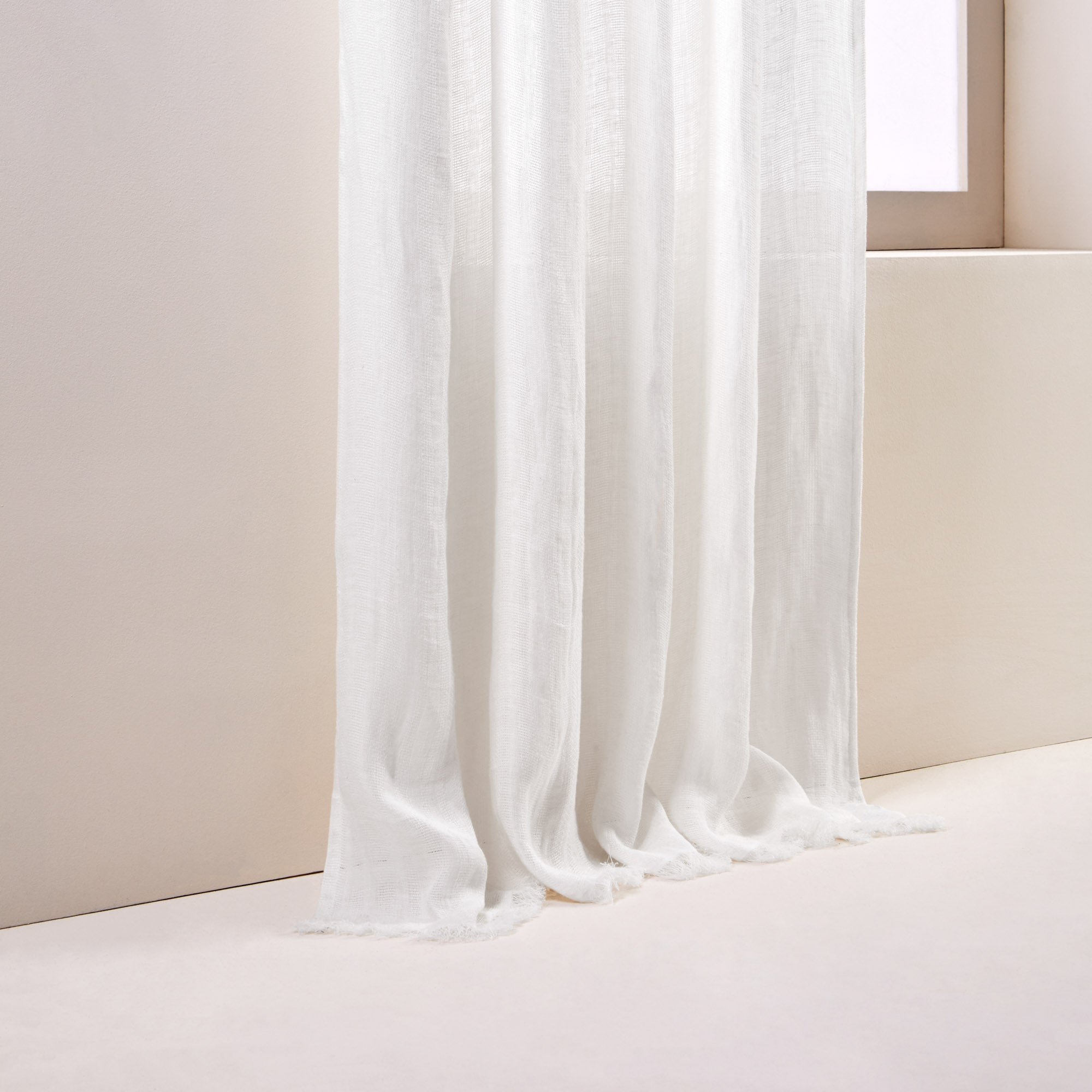 Net curtain panel MADURA White