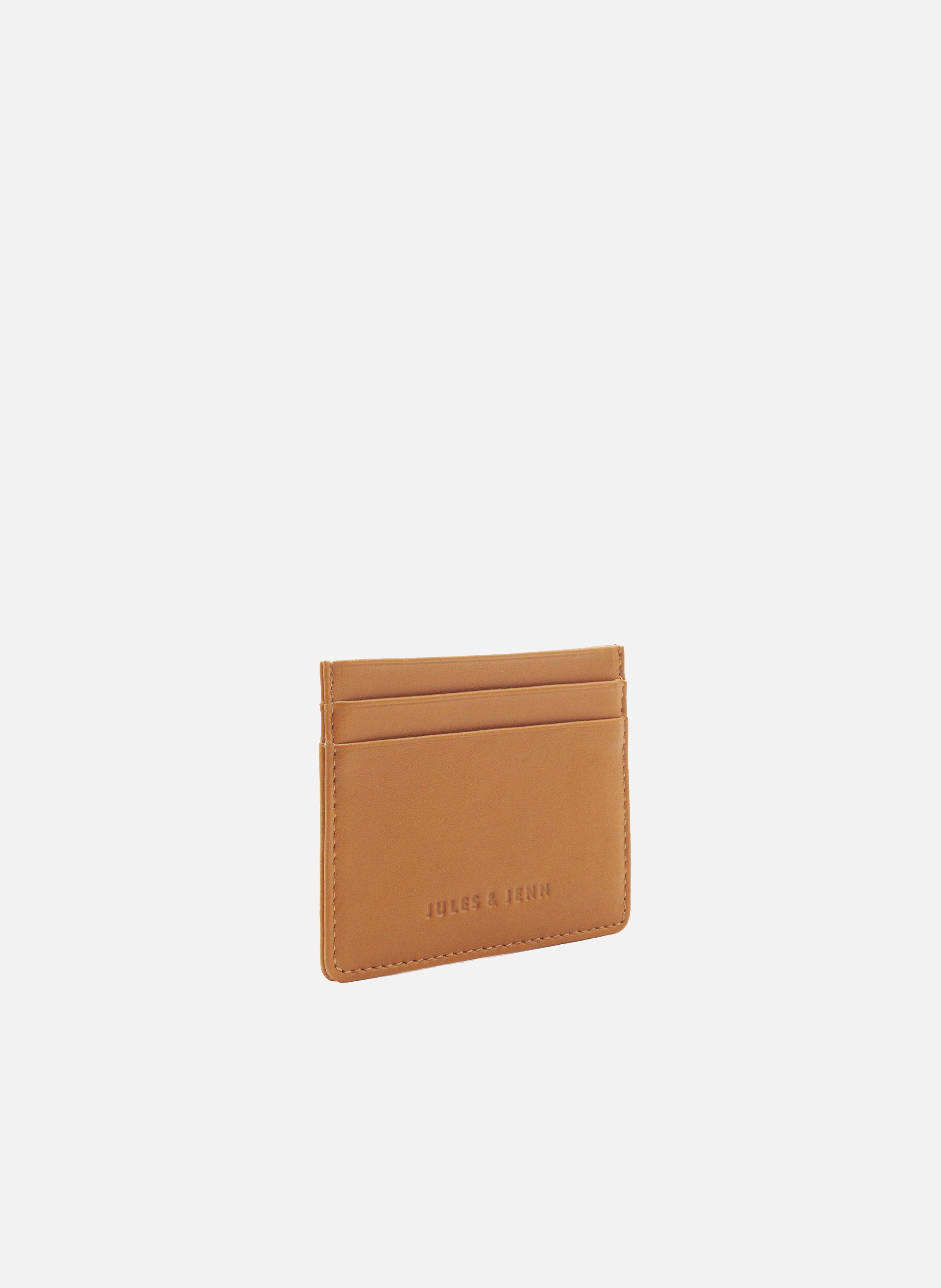 Leather card-holder JULES & JENN Brown