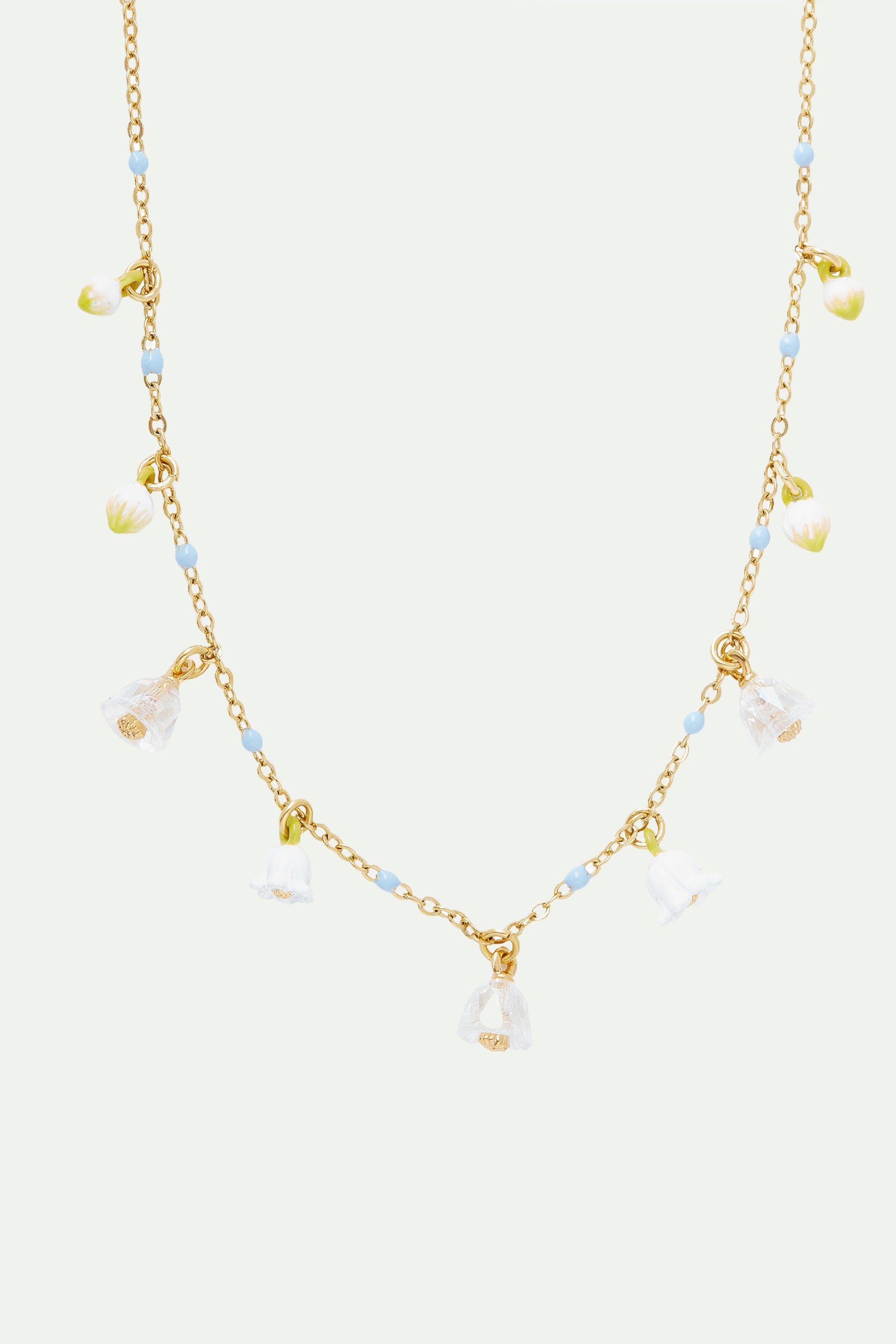 Lily-Of-The-Valley Bell Pendant Necklace LES NEREIDES White