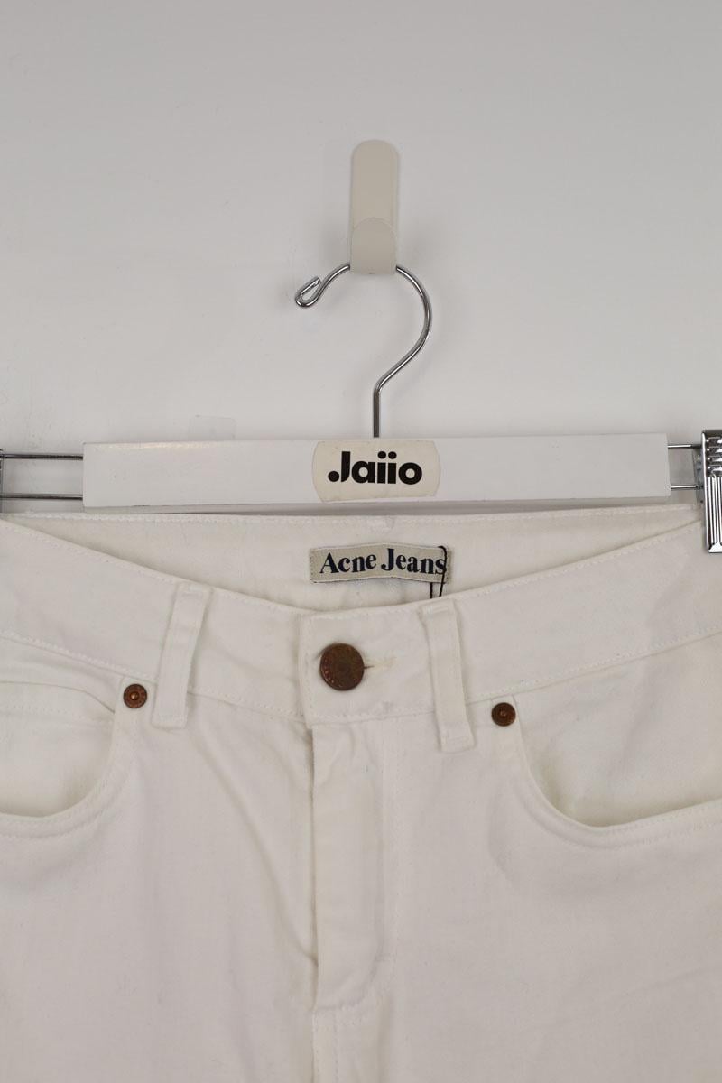 Cotton straight jeans ACNE STUDIOS - Seconde Main White
