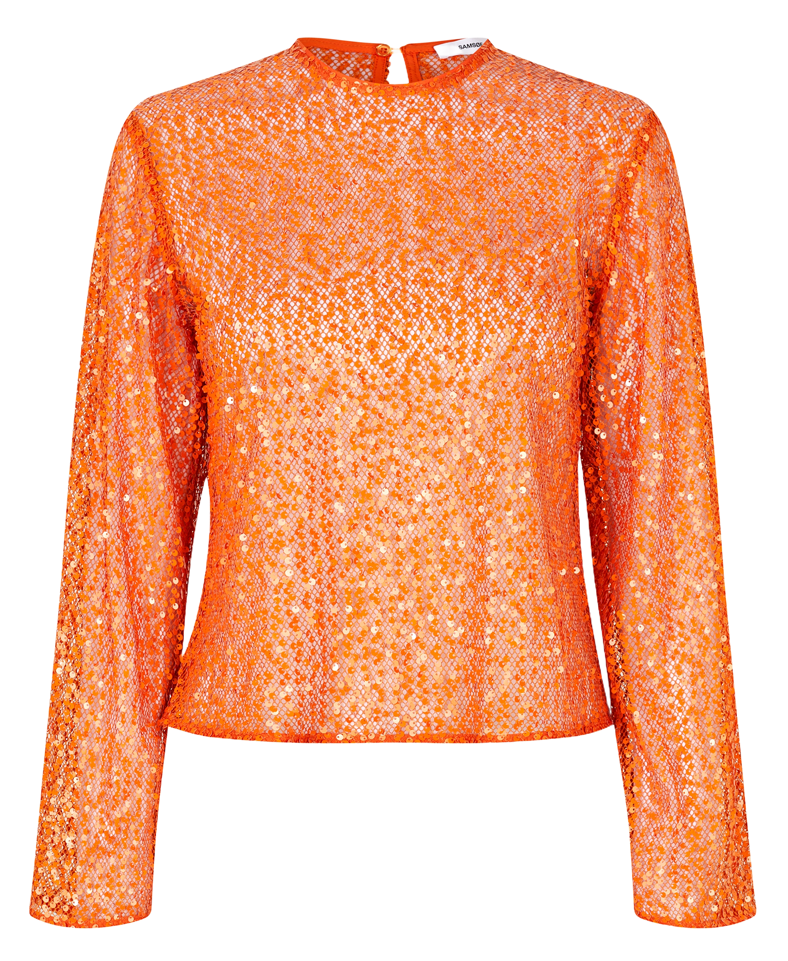 Gret - Top mit Rundhalsausschnitt und Pailletten SAMSOE SAMSOE Orange